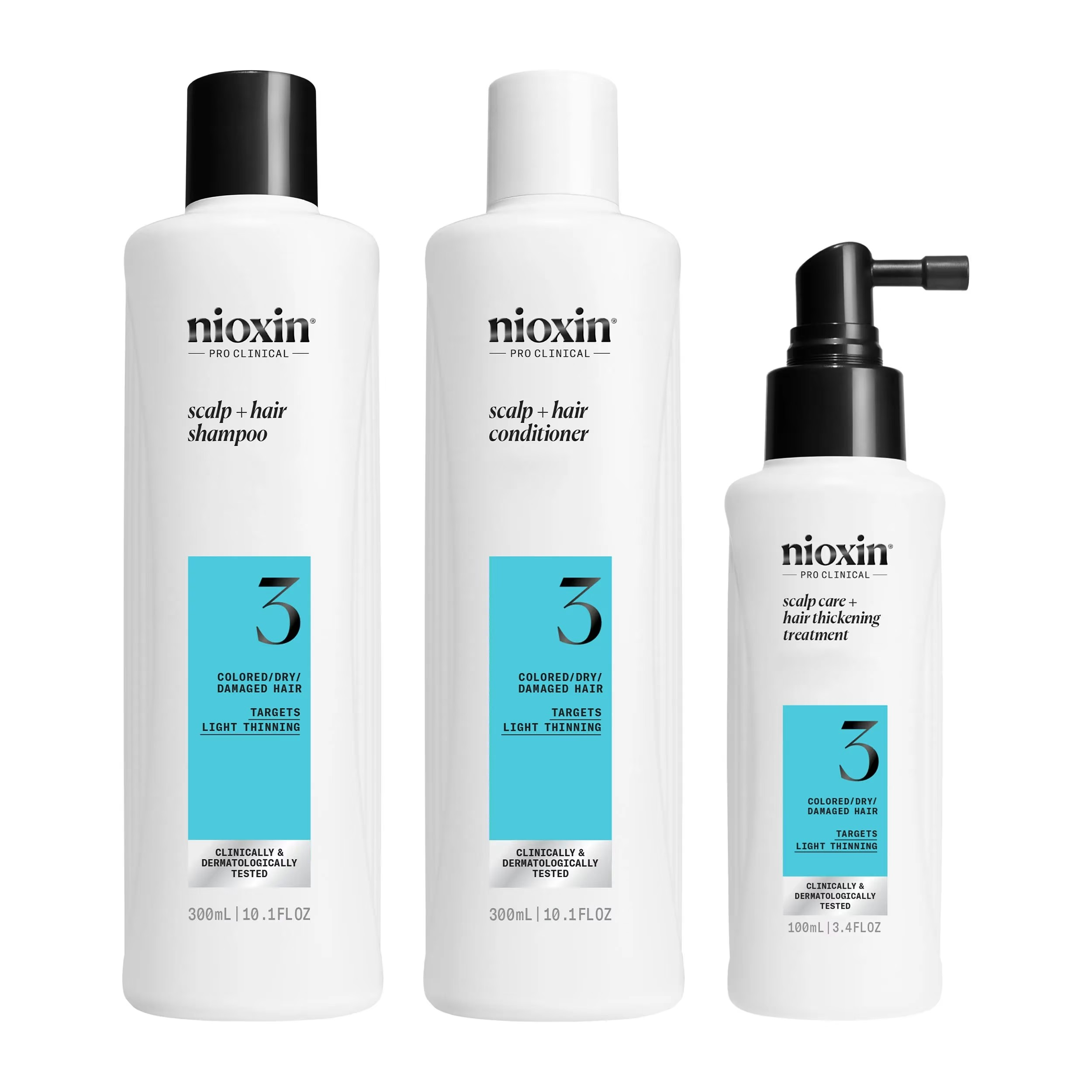 Nioxin pro clinical system #3 tratamiento para engrosar el cabello seco y debil