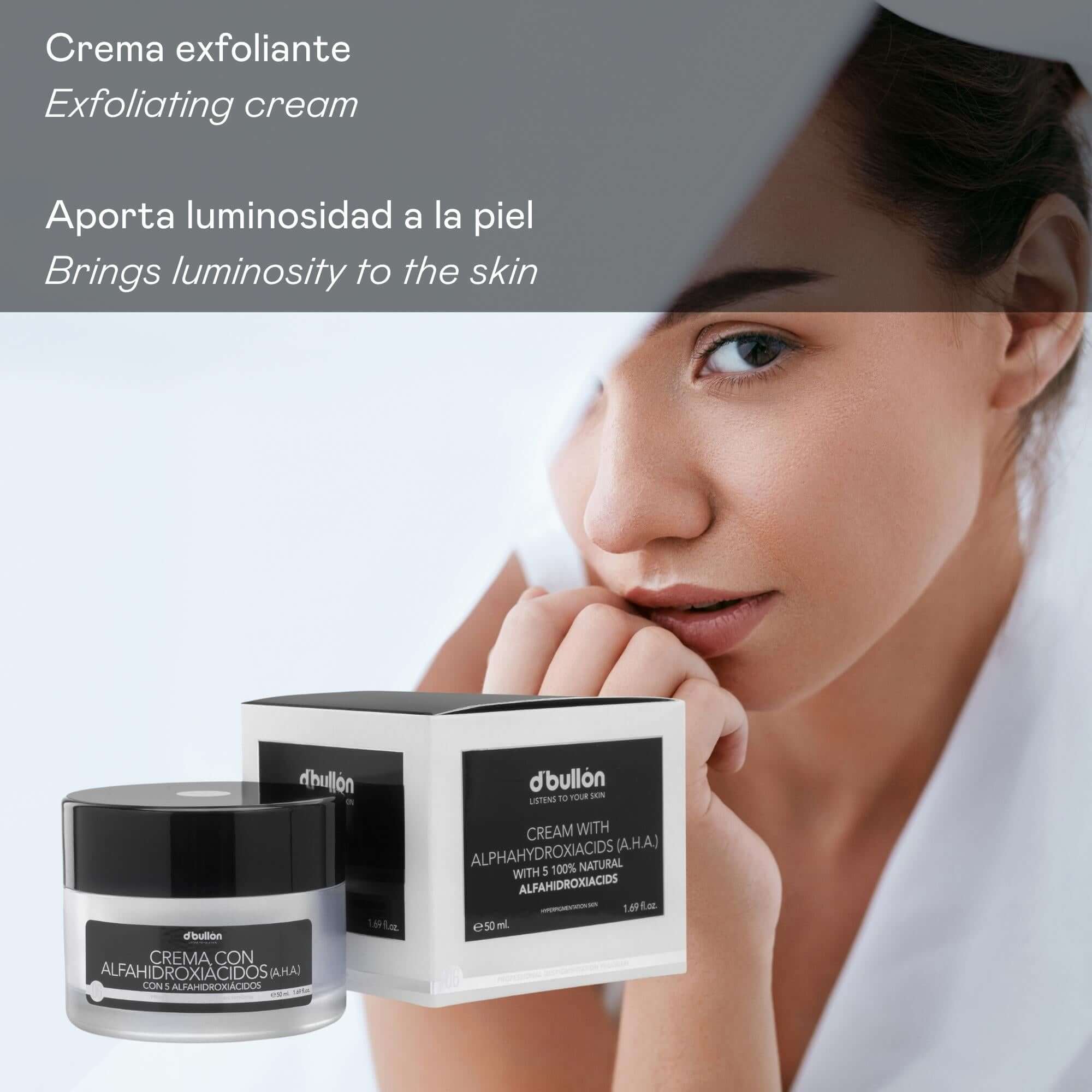 Crema facial con alfahidroxiácidos (AHA) - 50 ml