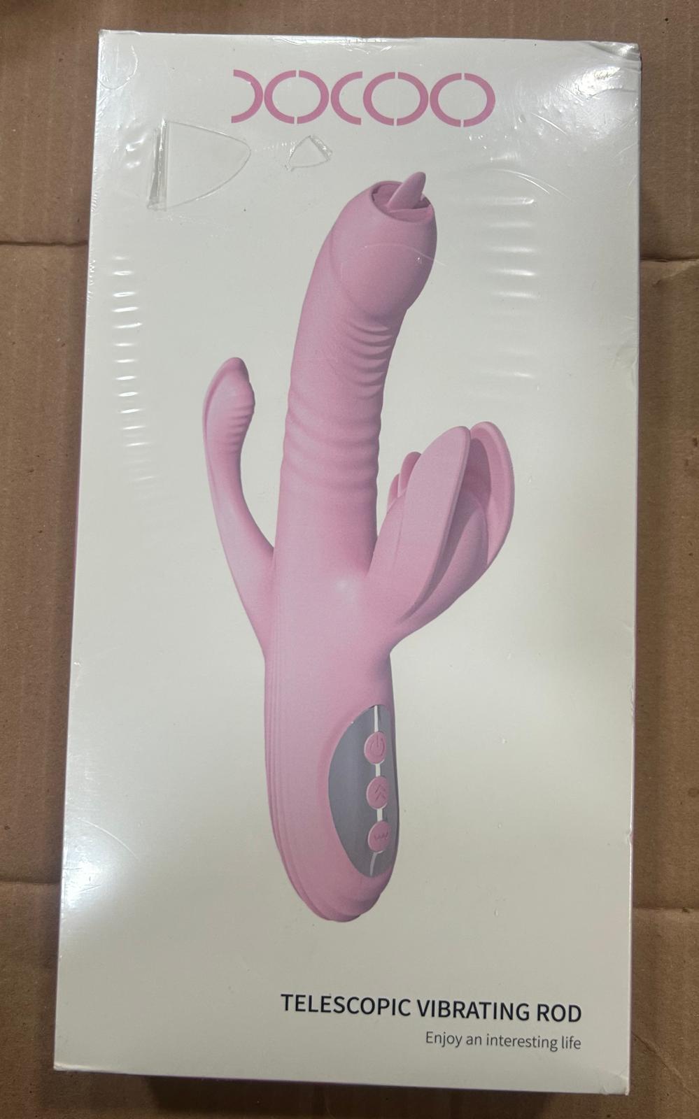 vibrador docoo color rosa 250.33mm / 128.68mm / 36.34mm