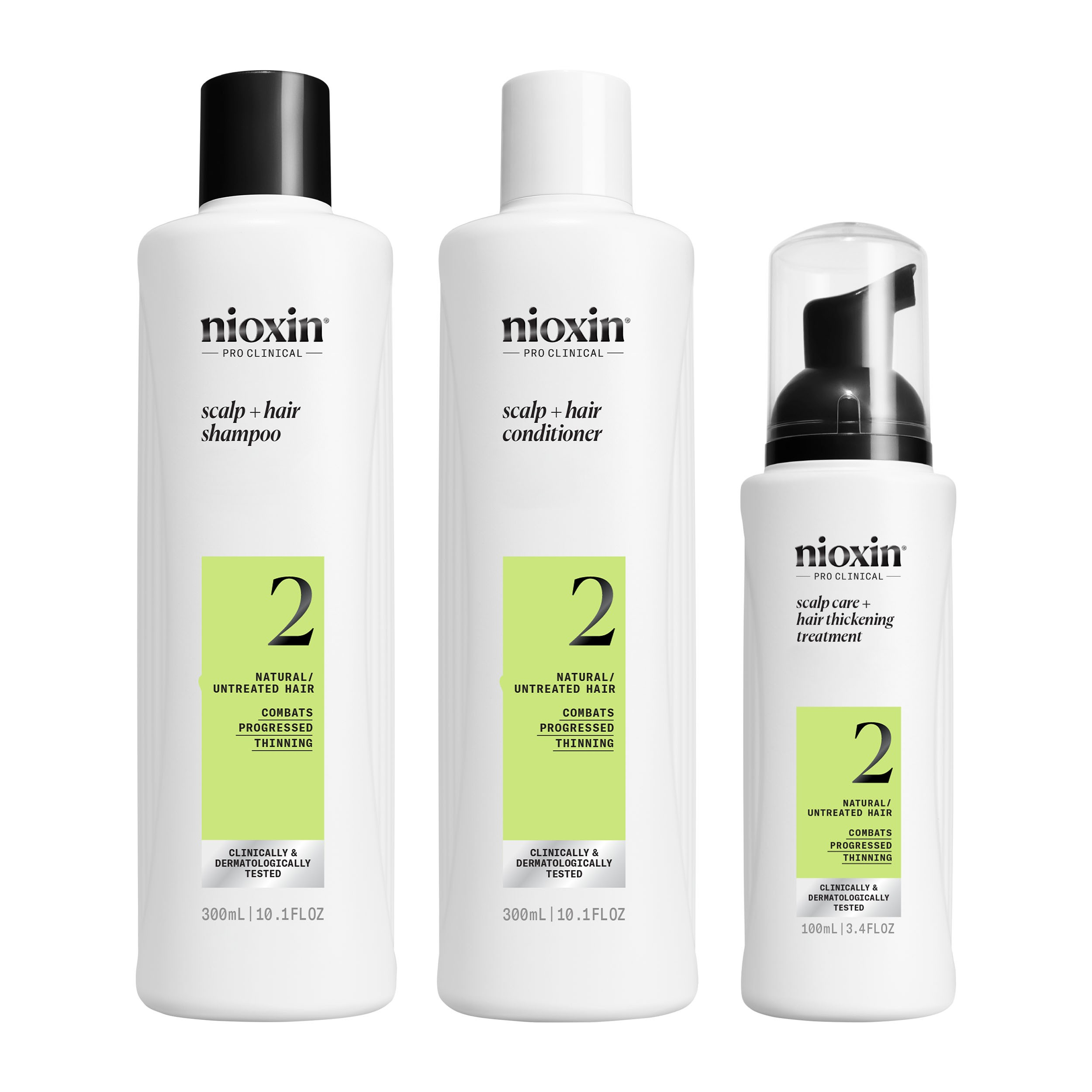 Nioxin pro clinical system #2 tratamiento para cabello natural y debilitado