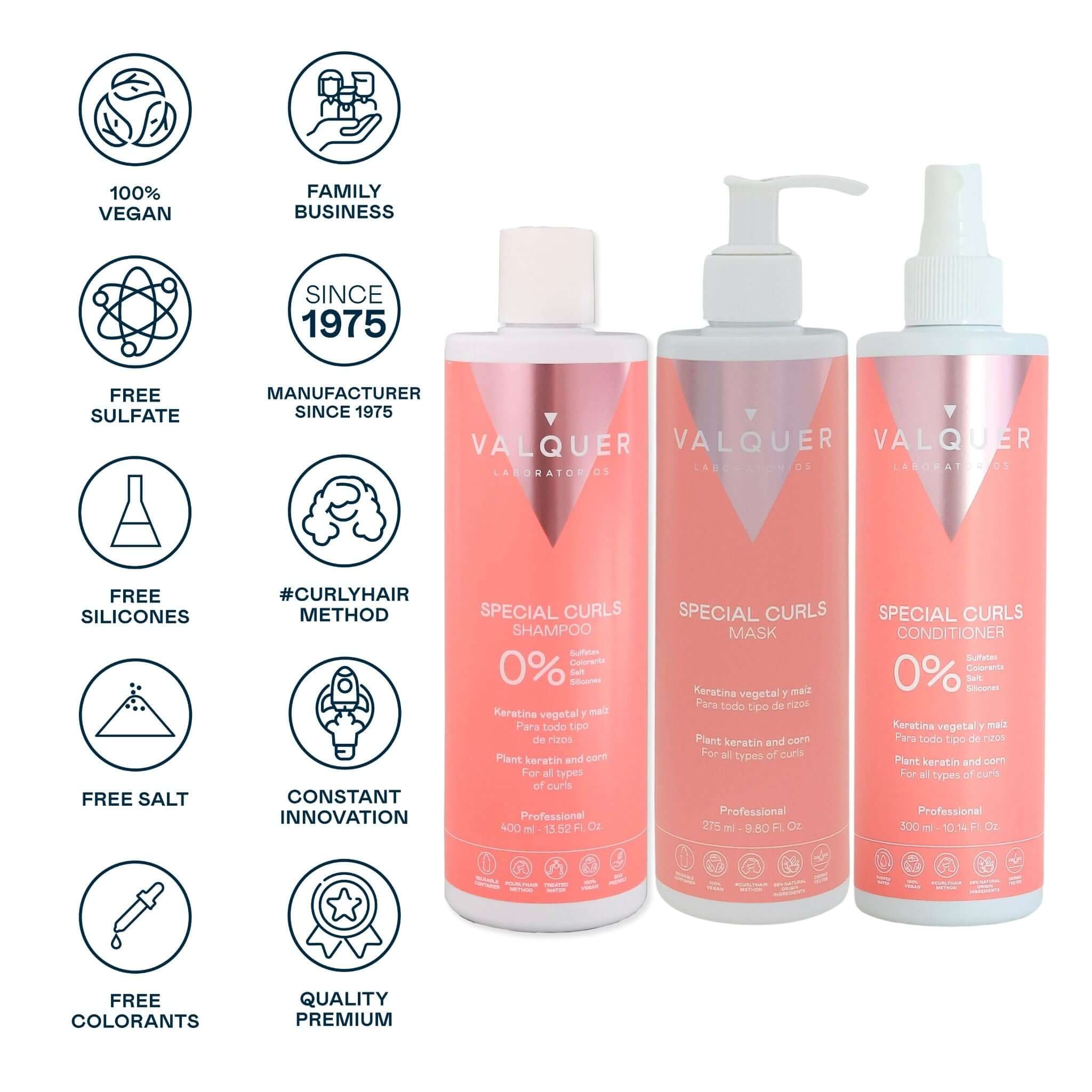 Pack Método Curly -  Champú, Mascarilla y Acondicionador - 975 ml