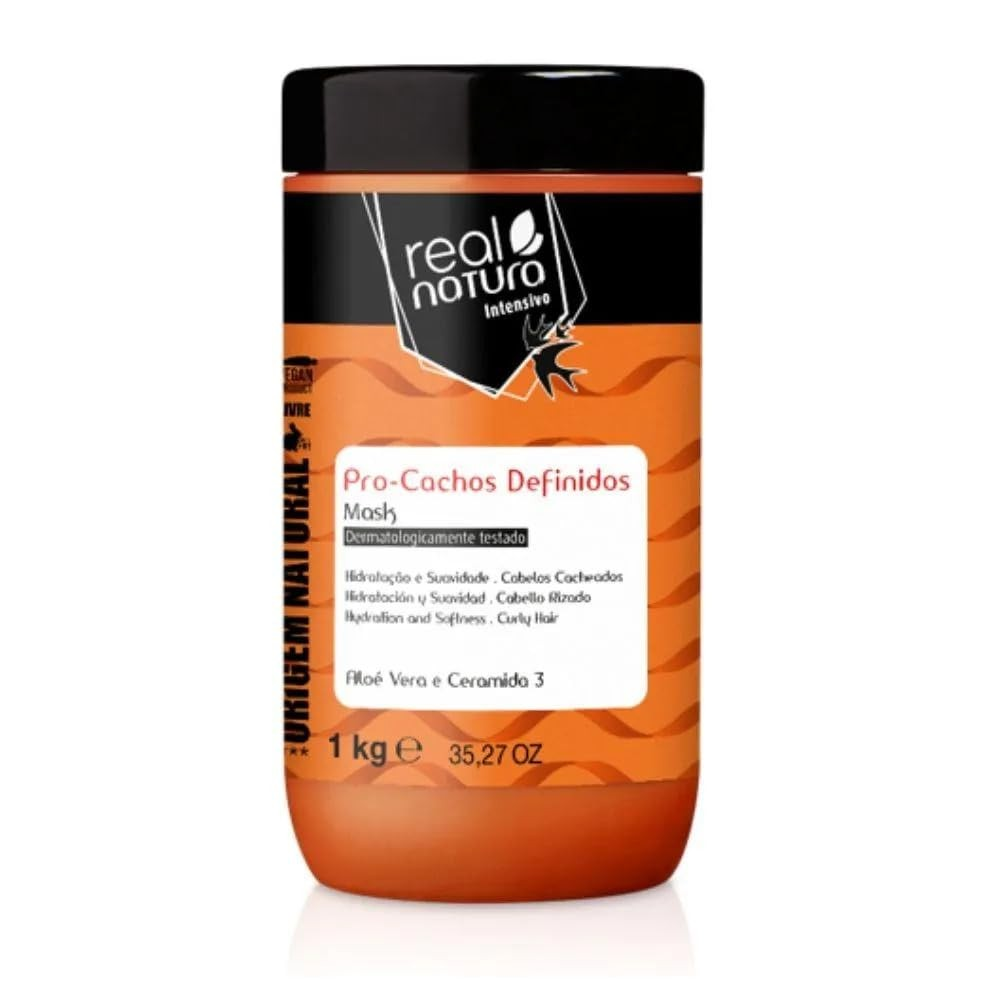 Real natura origen natural mascarilla pro-cachos definidos cabello rizado 1Kg