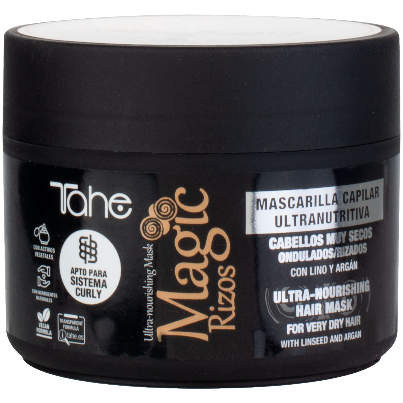 Tahe magic rizos mascarilla capilar ultra nutritiva con lino & argán 300ml
