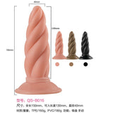 dildo consolador con relieve trenzado150mm