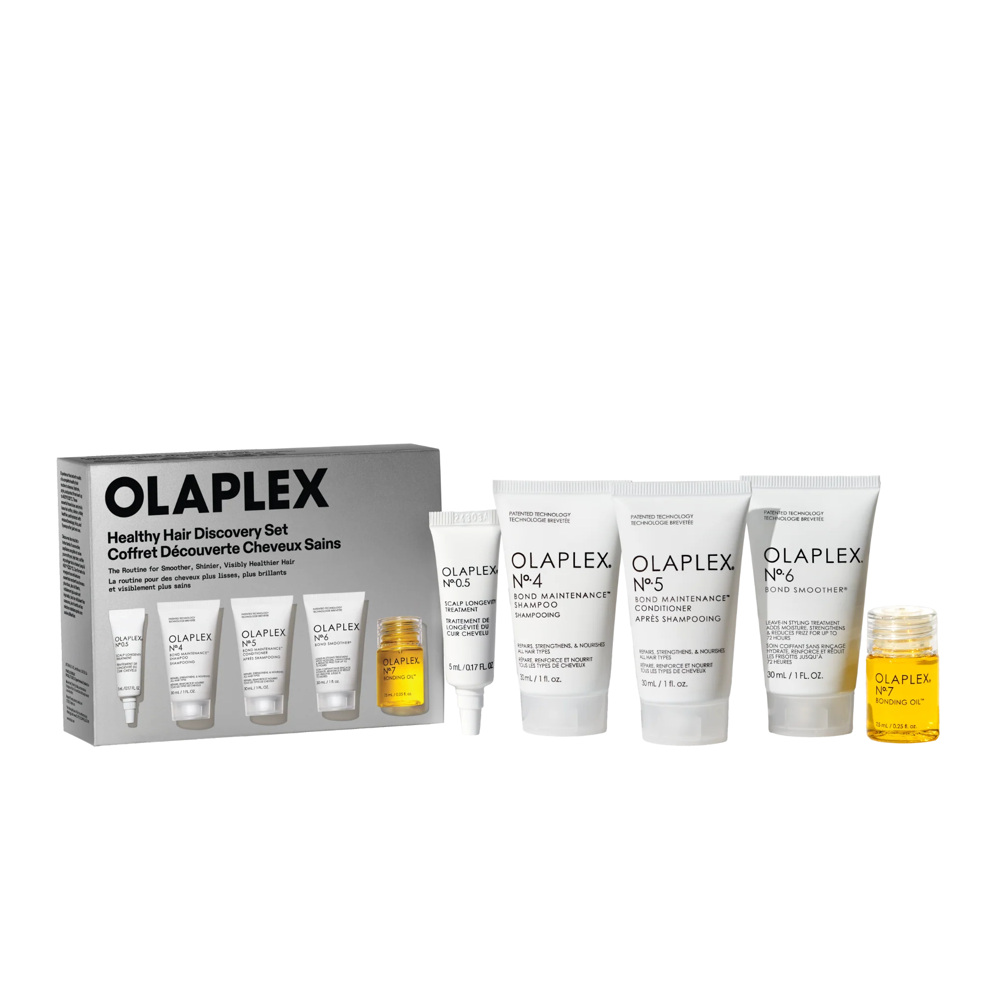 Olaplex healthy hair discovery set tratamiento suavizante reparador Nº5 ml5 \Nº4ml30\Nº5ml30\Nº6ml30\N7ml7.5