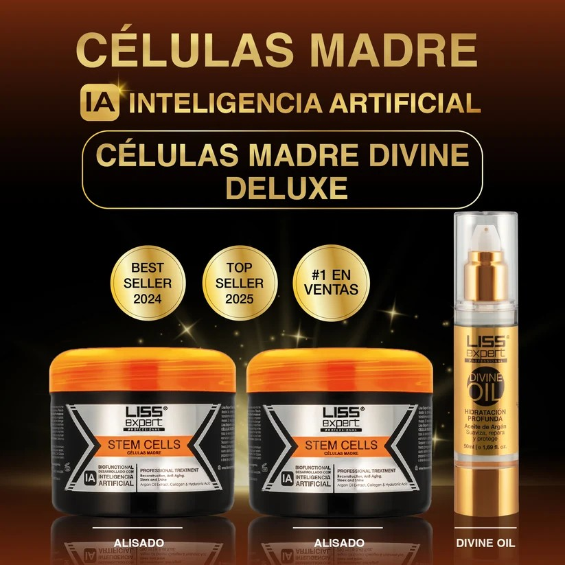 Liss Expert Professional Alisado Células Madre x2 + Divine Oil