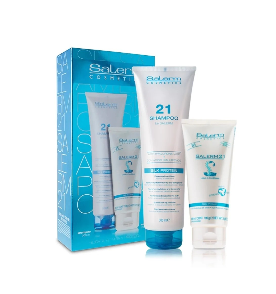 salerm cosmetics pack 21 silk protein champú+acondicionador