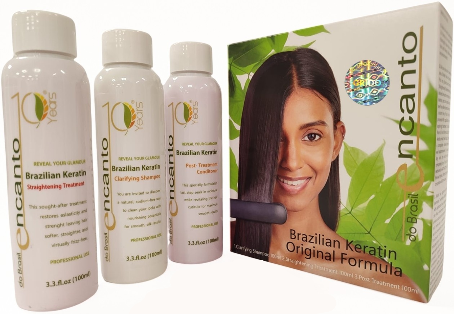 Encanto do brasil brazilian keratin original formula kit de alisado brasileño