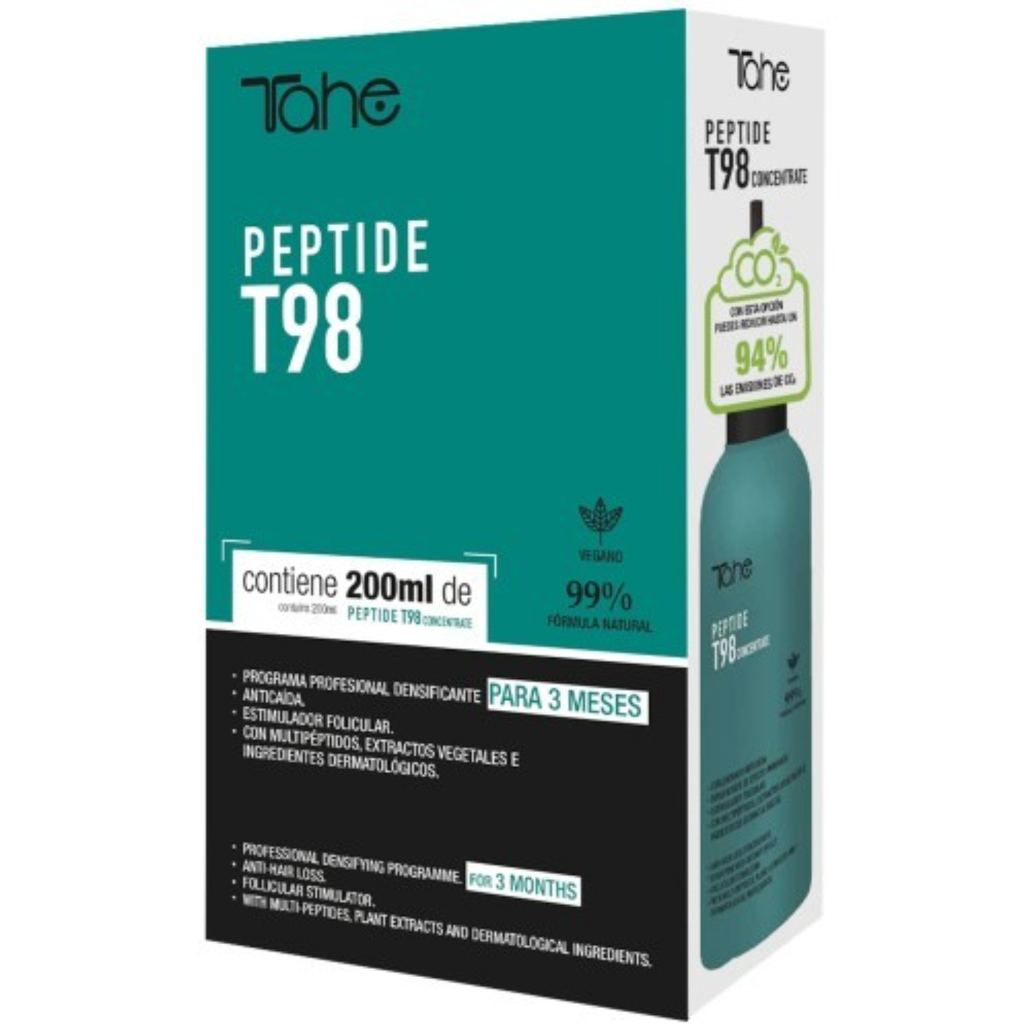 Tahe peptide T98 tratamiento profesional densificante anti-caida 300x200ml