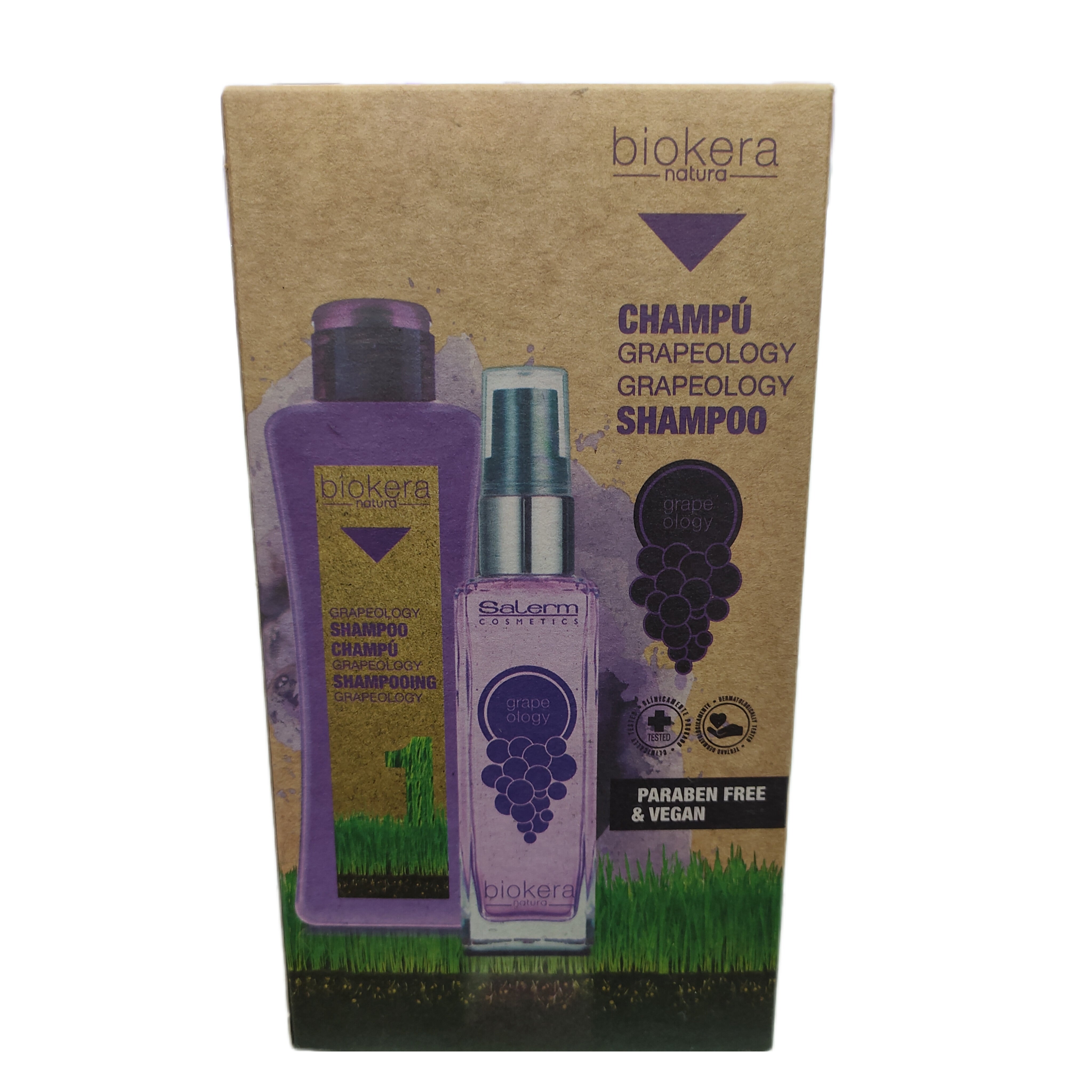 Salerm cosmetics biokera natura pack grapeology+champú  300/60ml