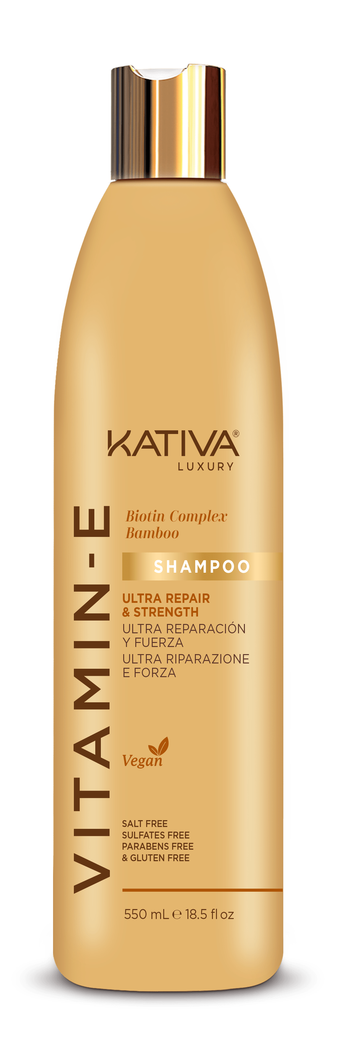 Kativa champu vitamin e biotina y bambu 550ml