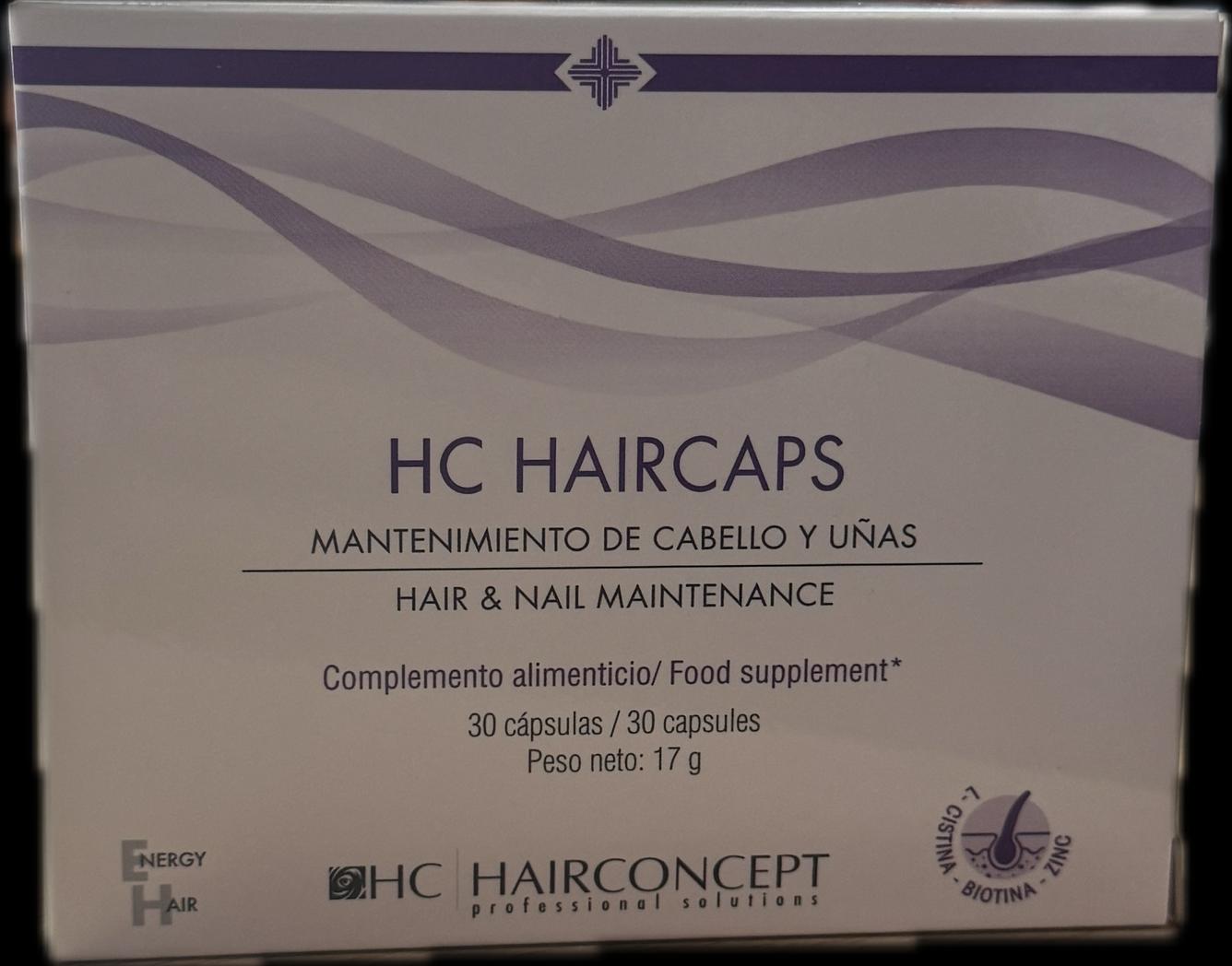 Hair concept hc haircaps mantenimiento de cabello & uñas complemento alimenticio 30cap