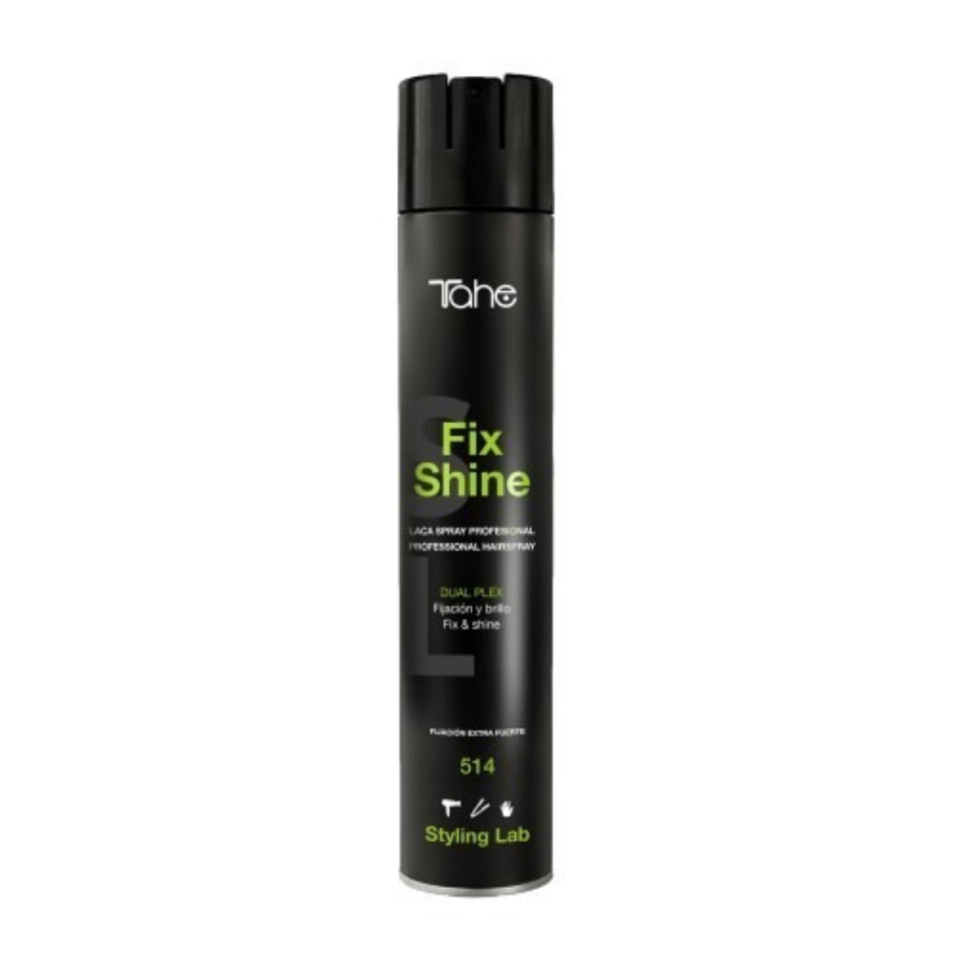 Tahe fix shine laca en spray profesional dual plex fijacion extra fuerte y brillo 400ml