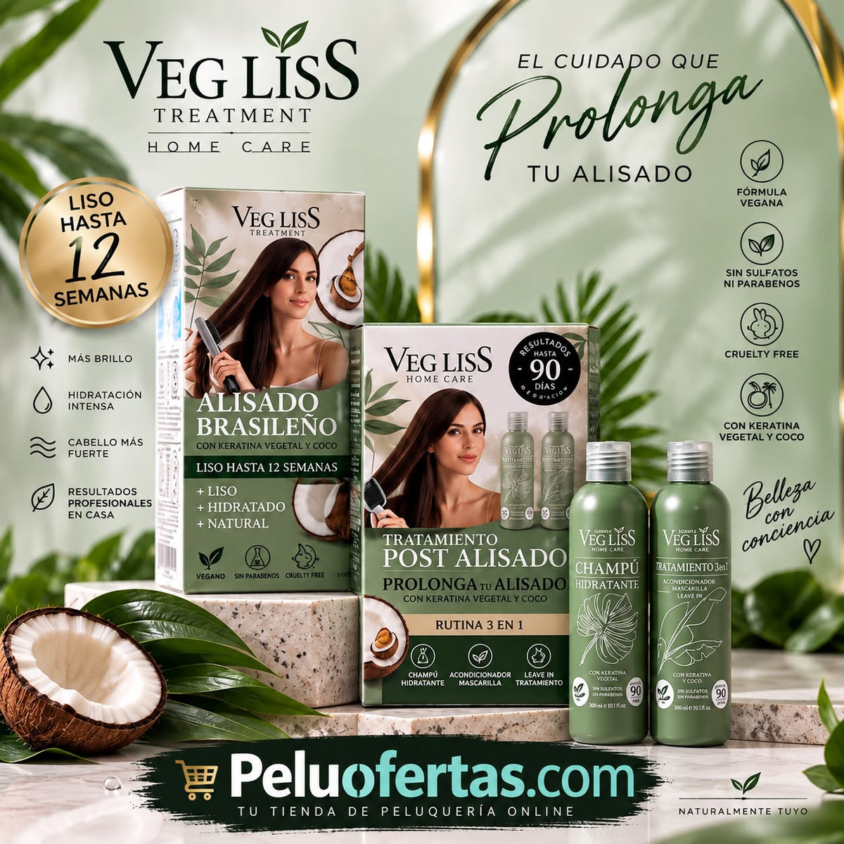 Pack Veg Liss alisado brasileño + post alisado 3 in 1