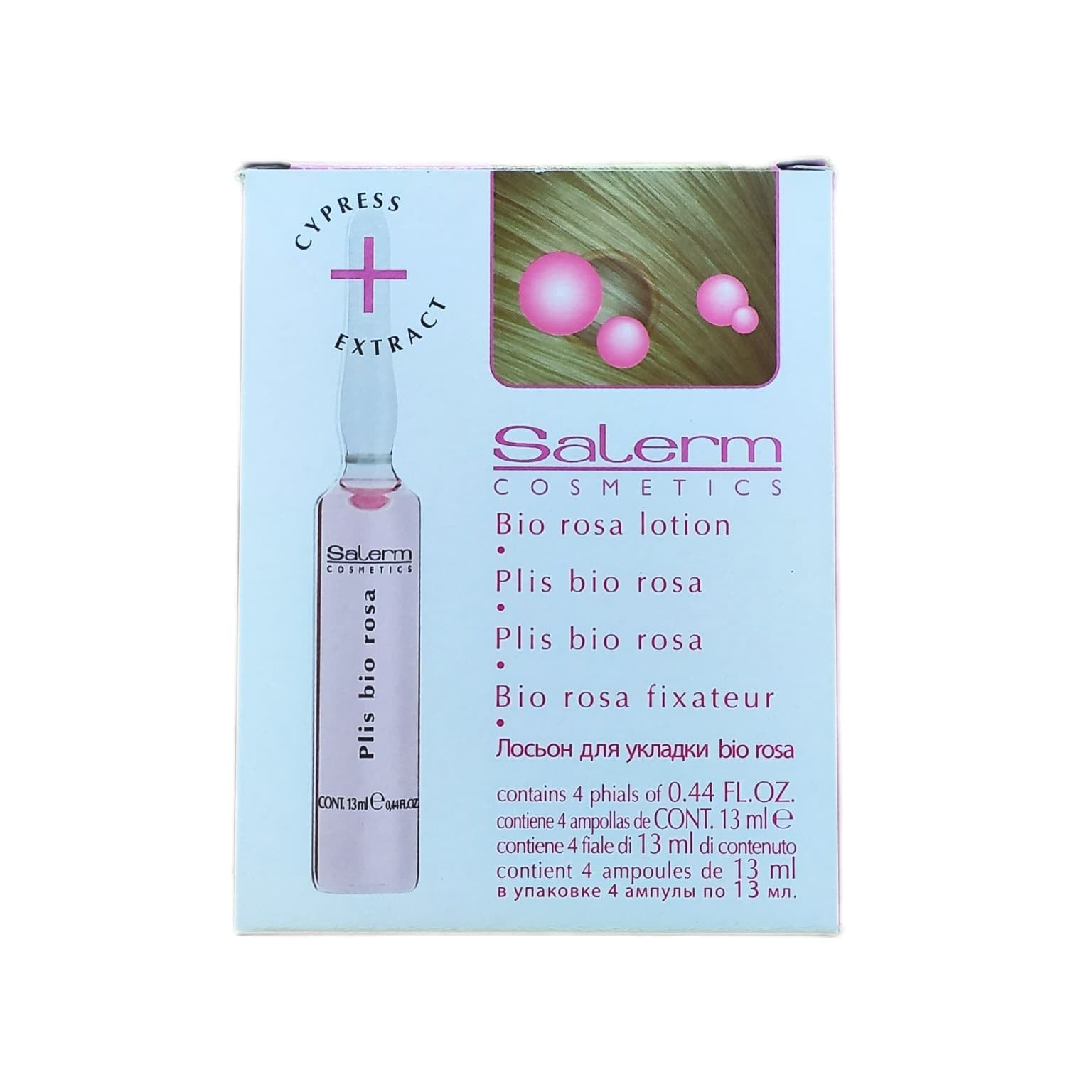 Salerm cosmetics ampollas de fijación capilar bio-rose  4X13ml