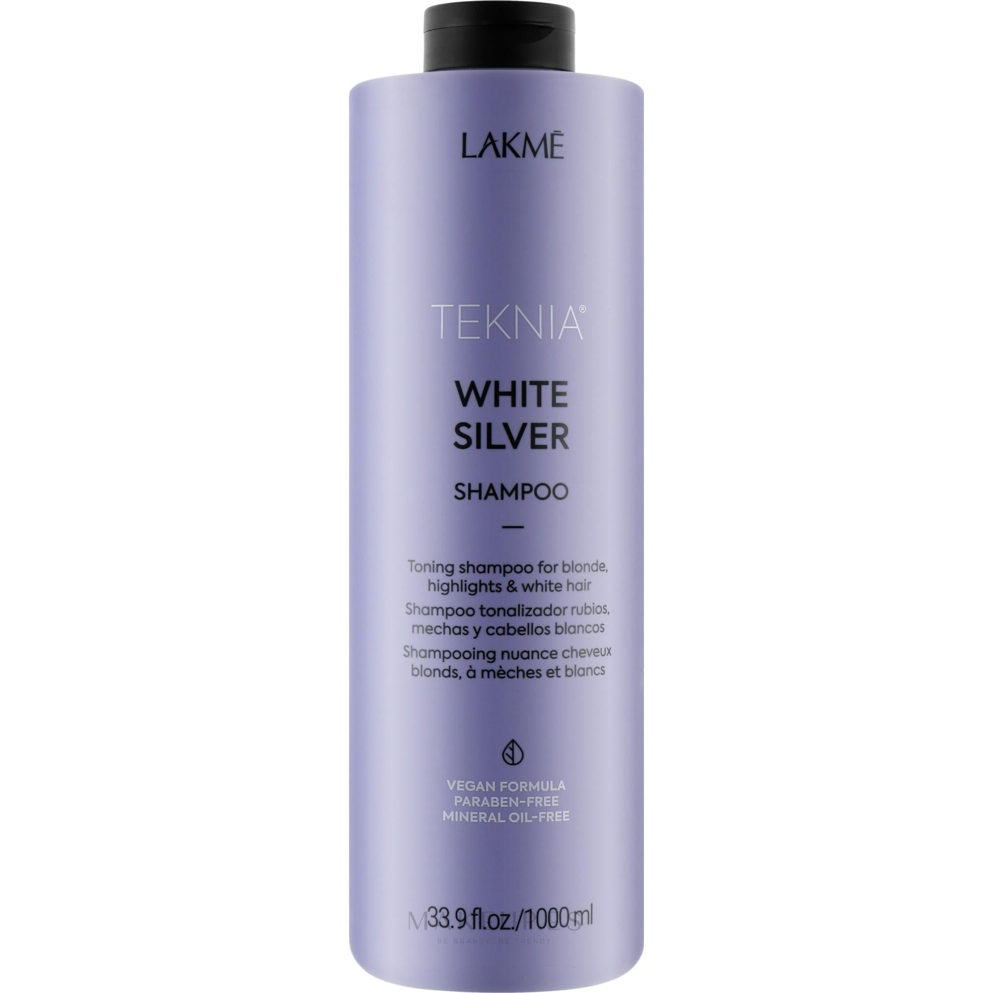 Lakme Teknia White Silver Champú Matizante Formula Vegana 1000 ml