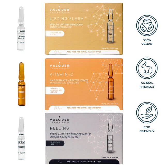 Pack ampollas Lifting Flash + Vitamina C + Peeling - 3 x 5 x 2 ml