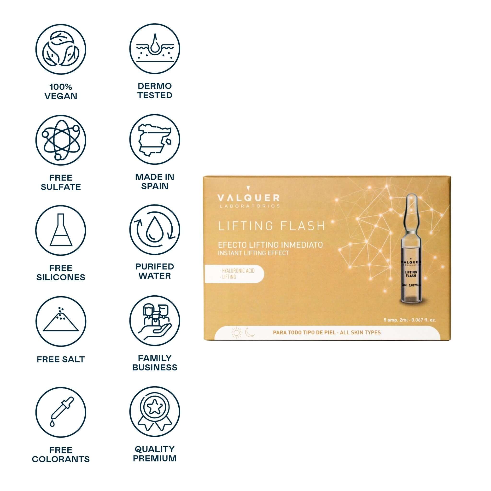 Ampollas Lifting Flash - 5 x 2 ml