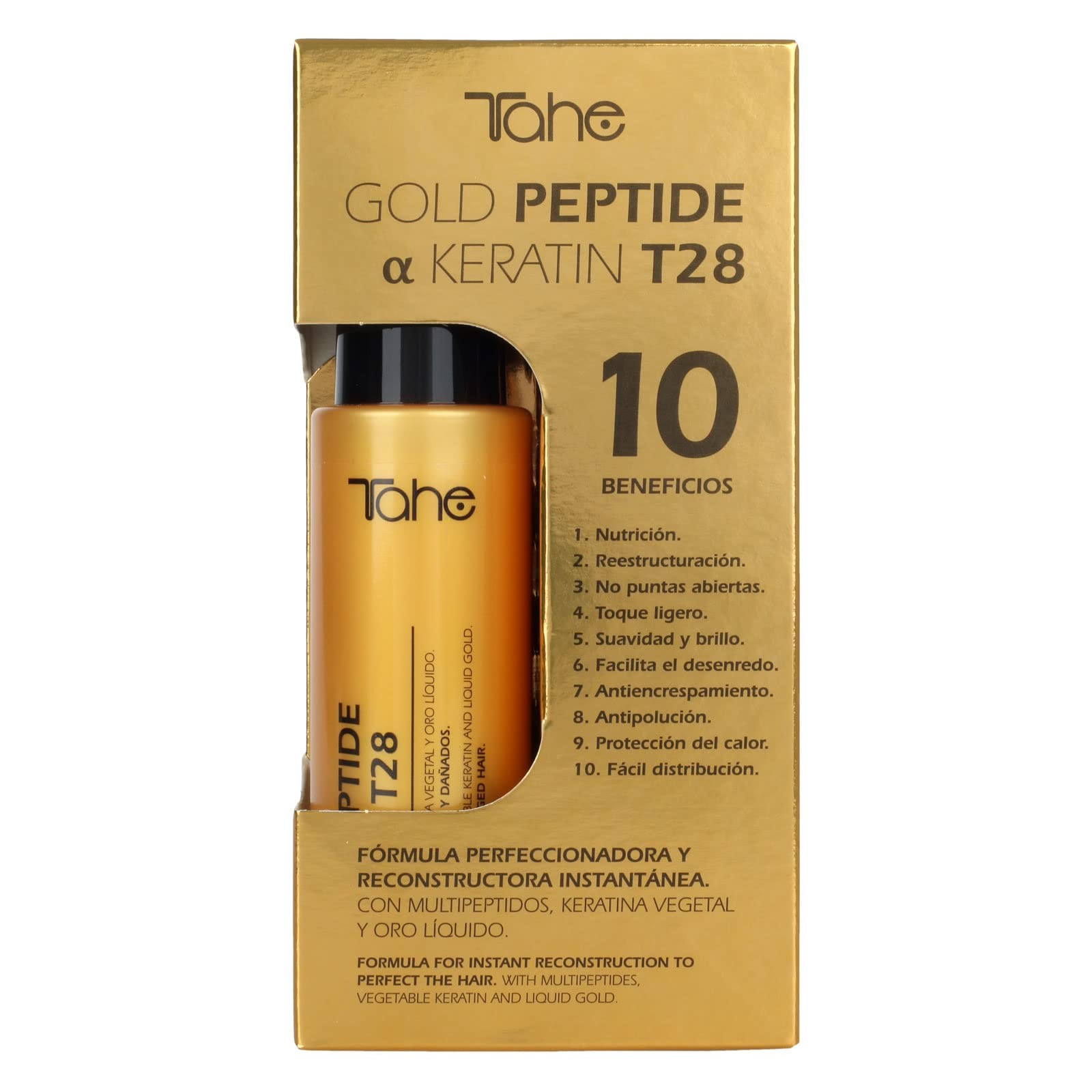 TAHE gold peptide a keratin t28 sérum reconstructor instantáneo 100ml