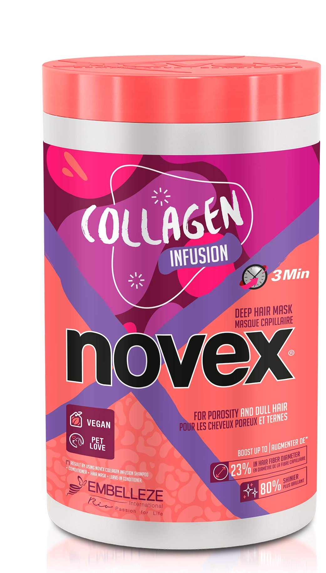 Novex mascarilla con infusión de colágeno formula vegana 1kg