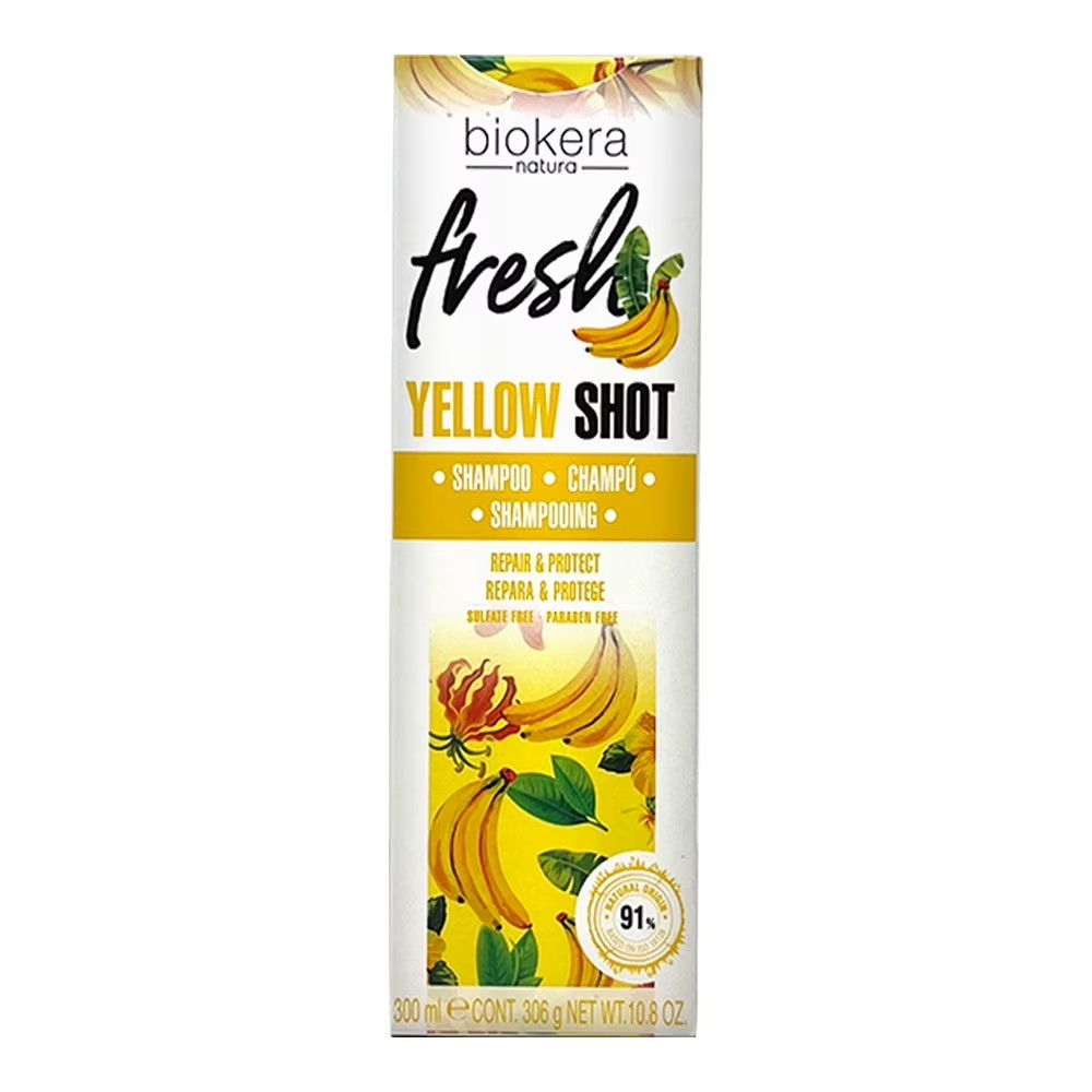 Salerm cosmetics biokera champú reparador yellow shot 300ml