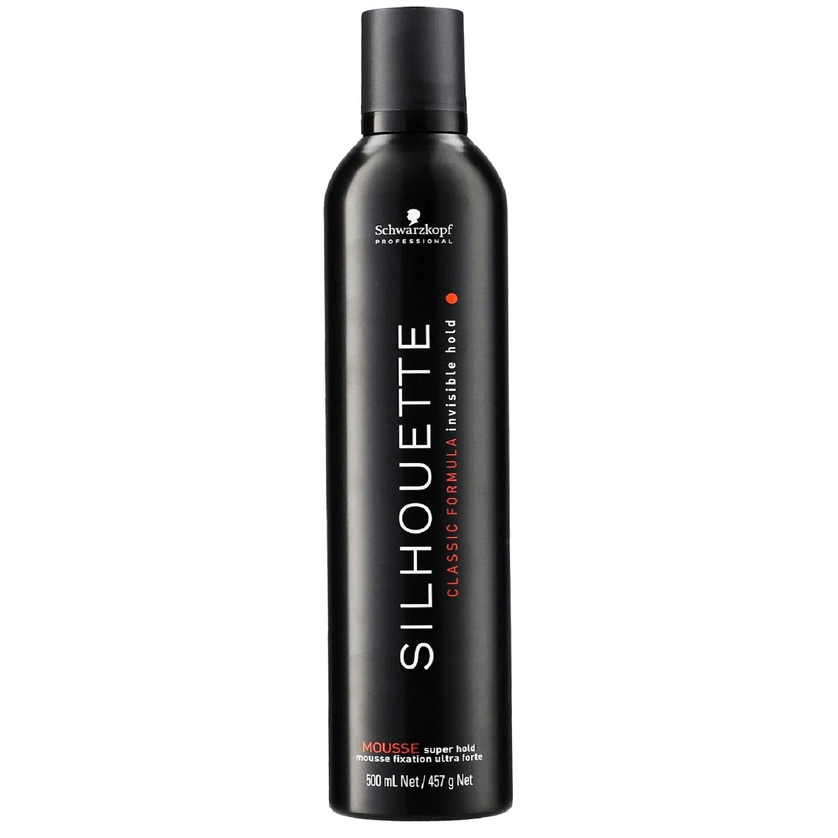 schwarzkopf silhouette espuma formula clásica fijación invisible ultra fuerte 500ml