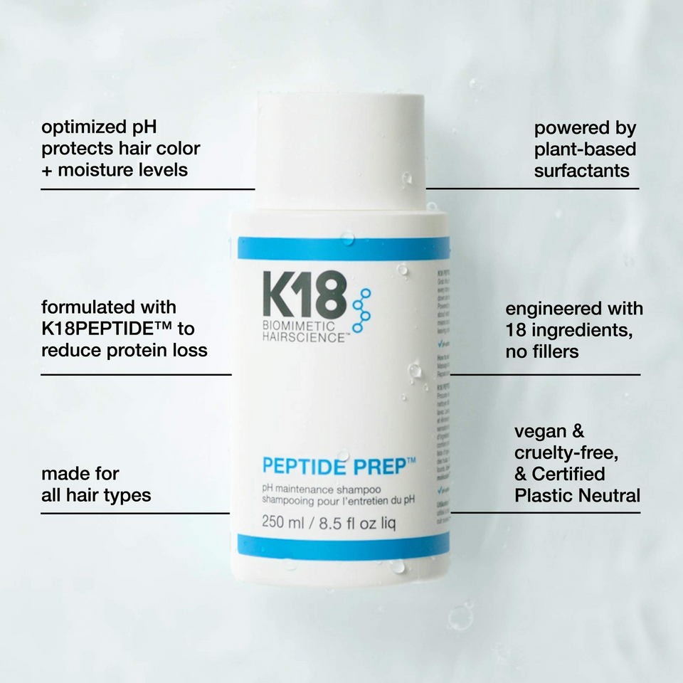 K18 Biomimetic Hairscience Peptide prep champú de mantenimiento del PH 250ml