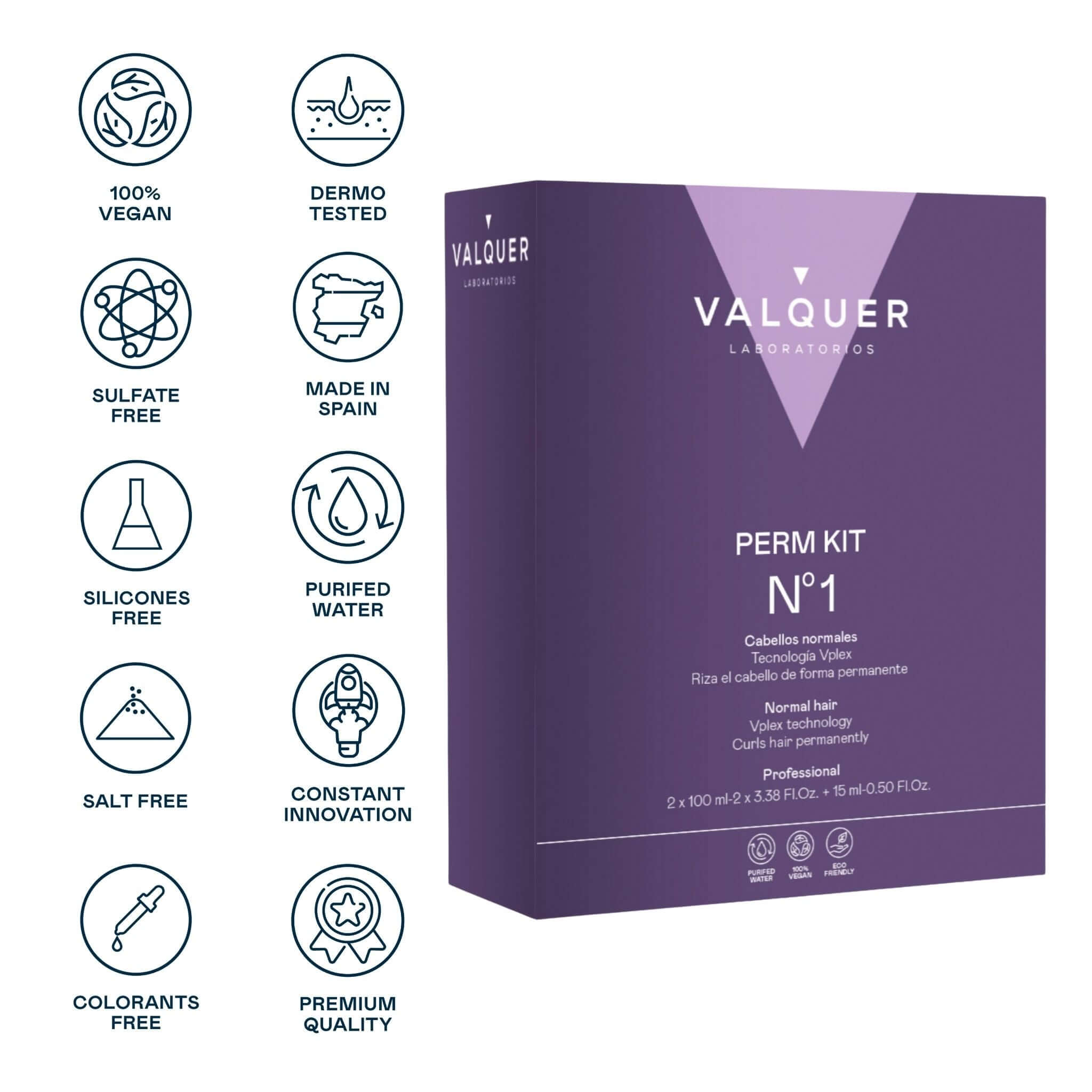 Kit para permanente Nº 1 (normales) - 210 ml