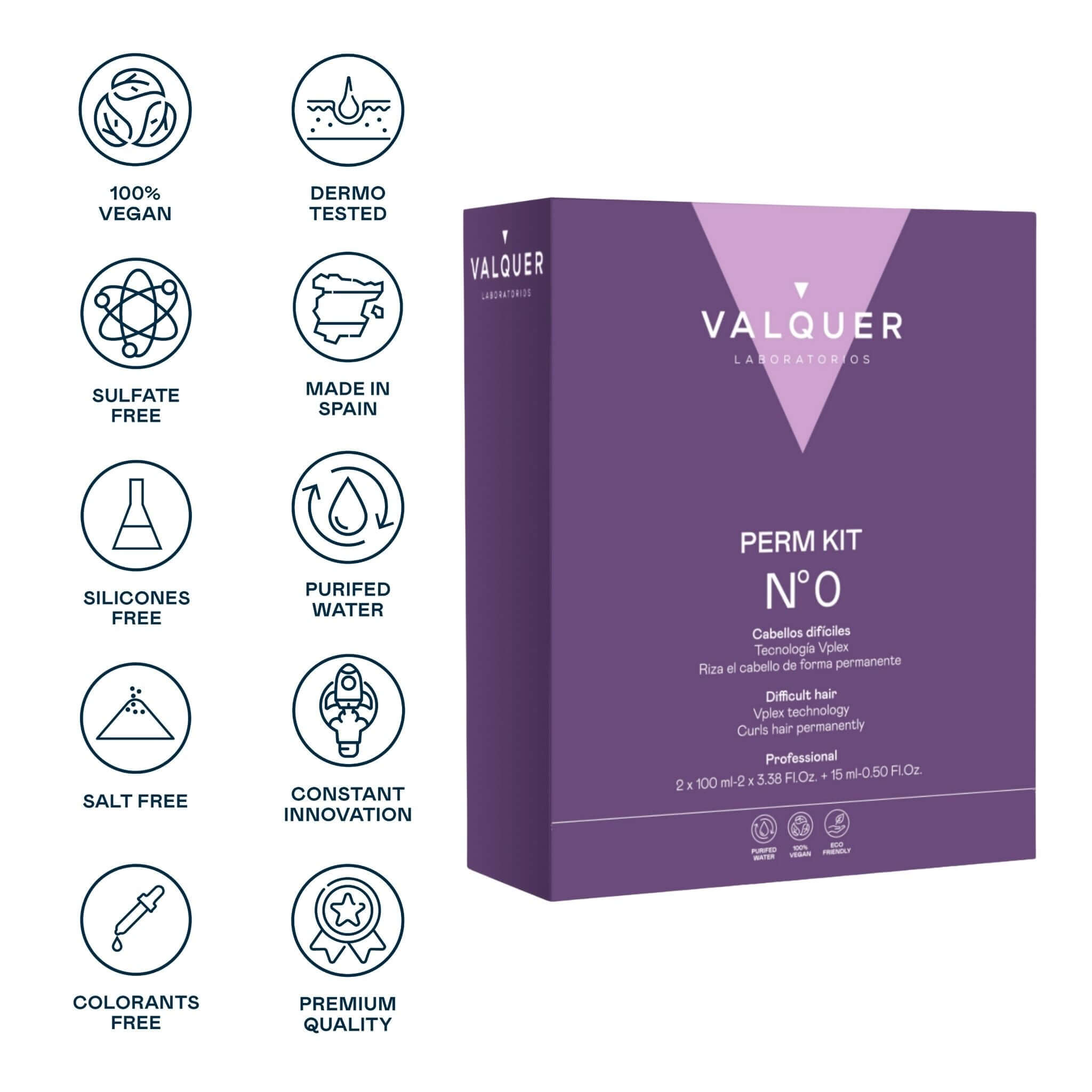 Kit para permanente Nº 0 (difíciles) - 210 ml