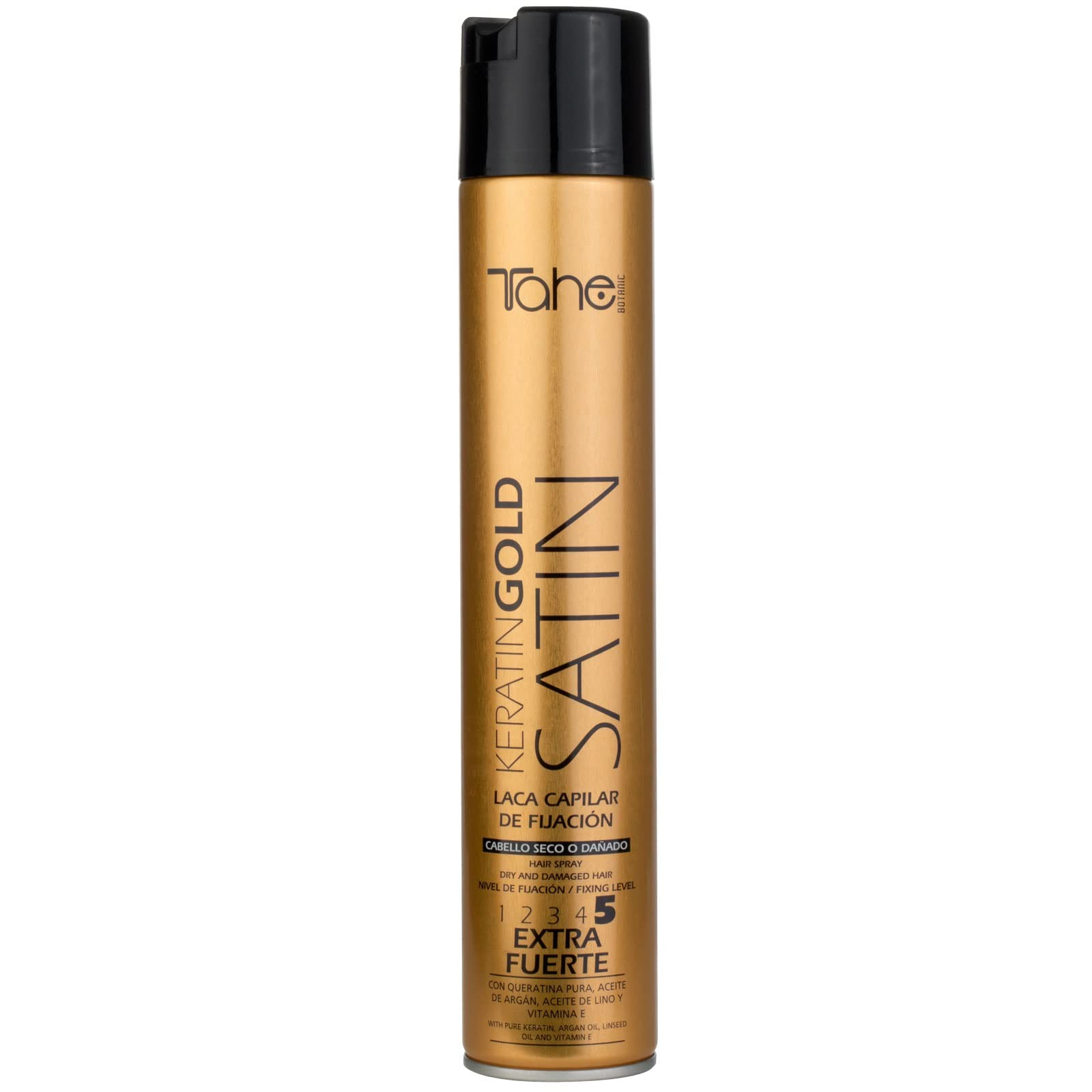 TAHE Satin Keratin Gold Laca de fijación extra fuerte 400ml