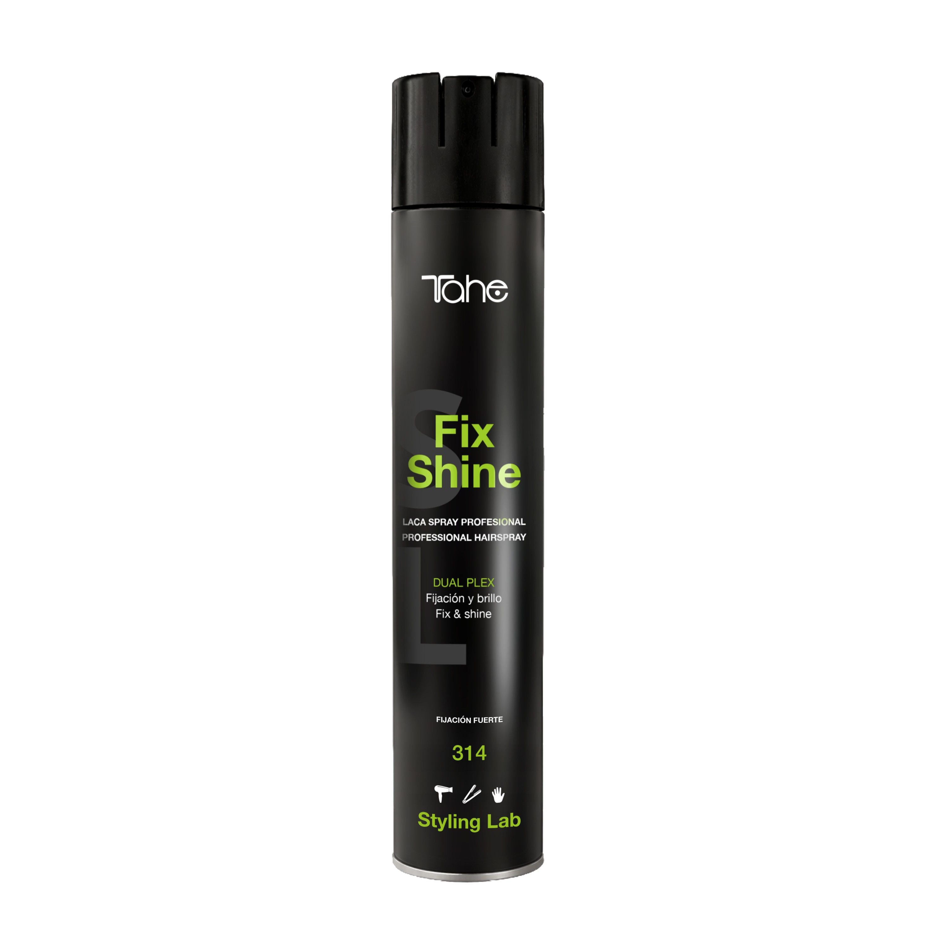 Tahe fix shine laca en spray profesional dual plex fijacion fuerte y brillo 400ml