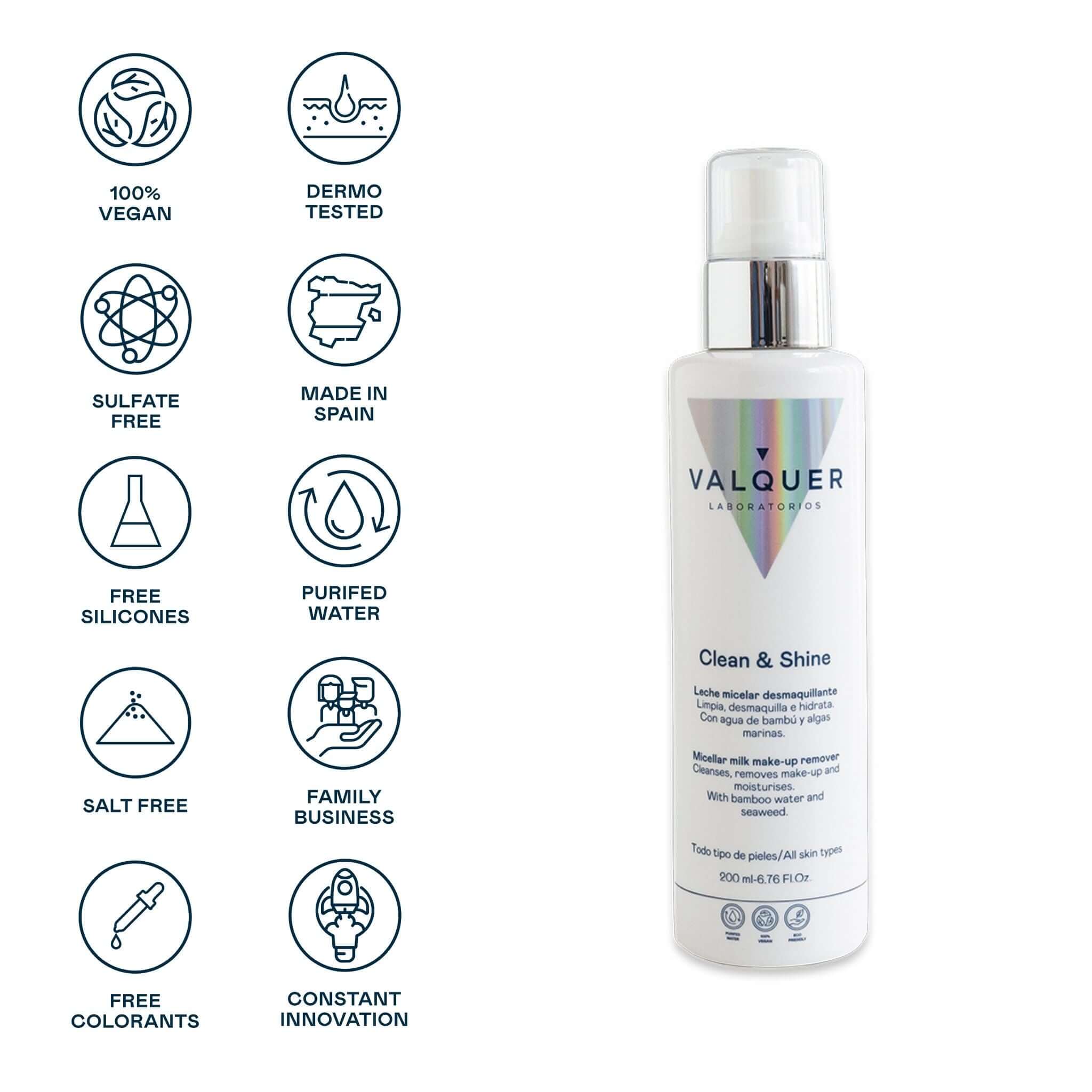 Leche facial micelar desmaquillante - 200 ml