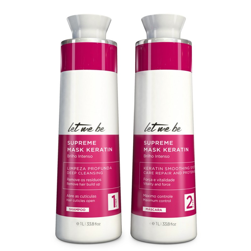 Let me Be Kit Alisado Supreme Mask Keratin (champu + mascarilla) 1000ml