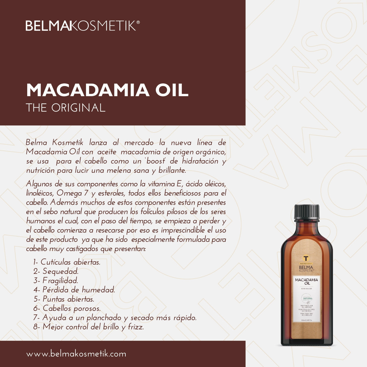 Belma kosmetik- Macadamia oil - aceite de macadamia-Serum 50 ml