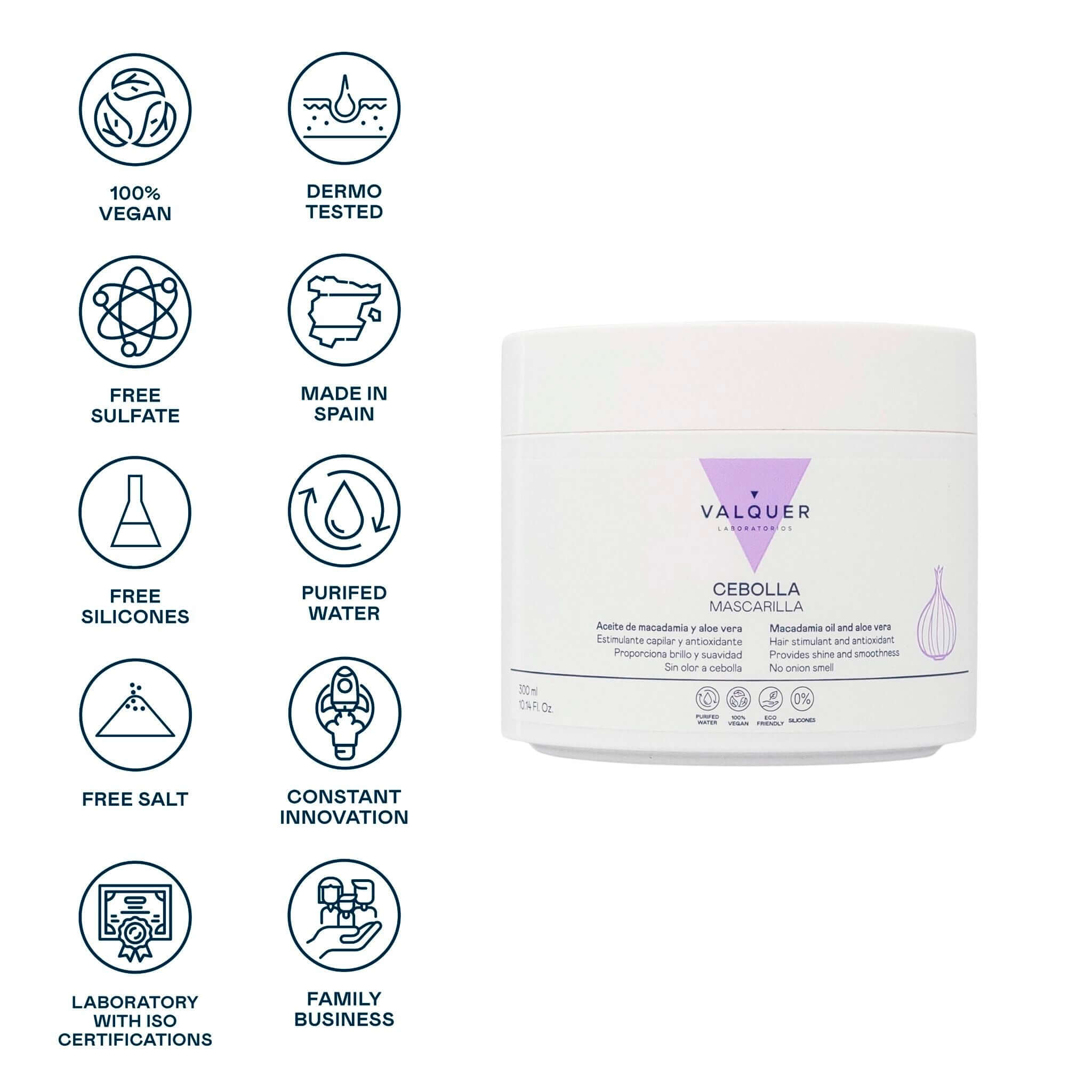 Mascarilla capilar de cebolla - 300 ml