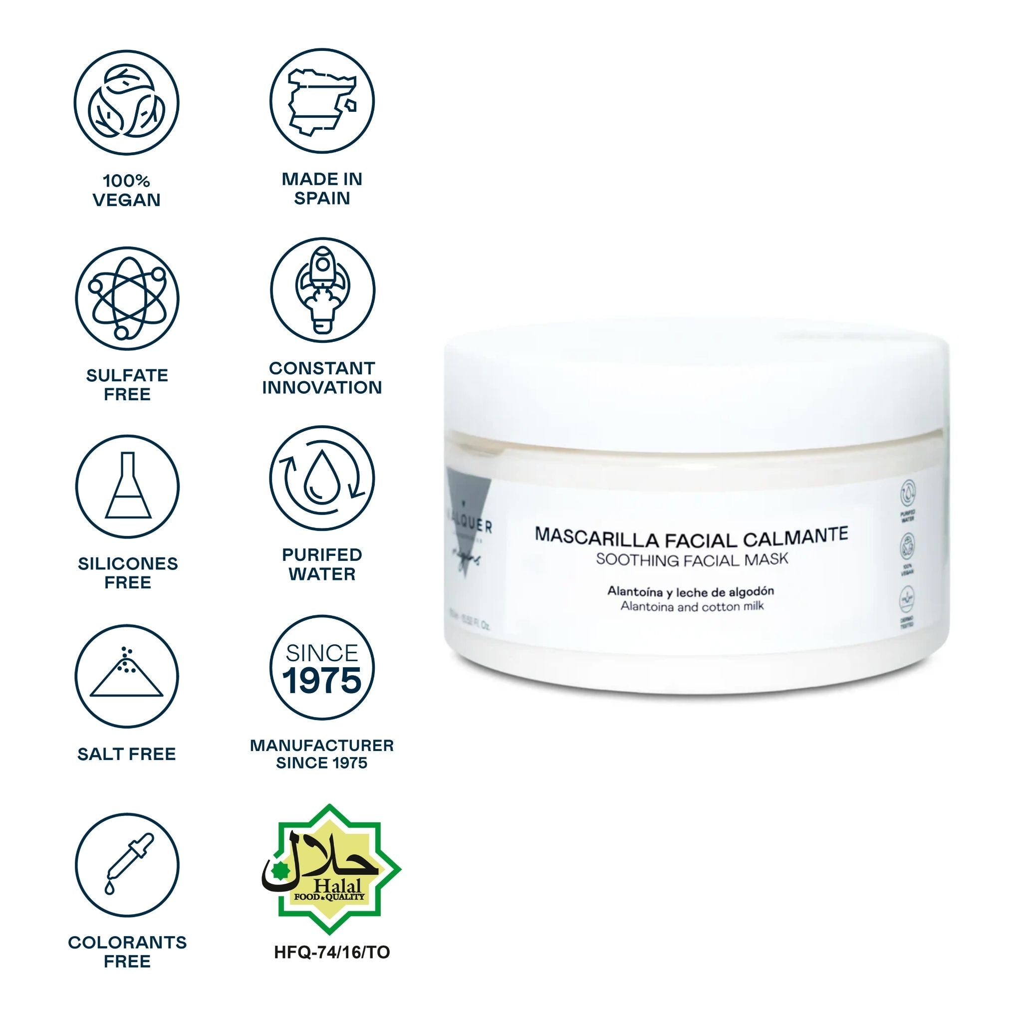 Mascarilla facial calmante - 200 ml