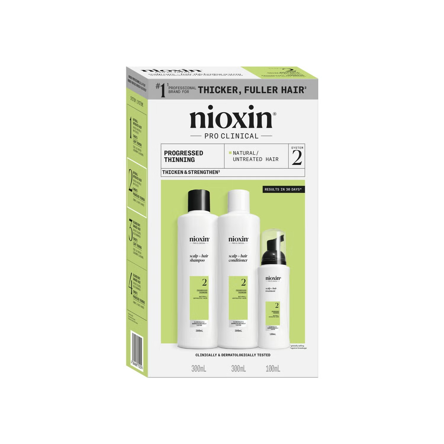 Nioxin pro clinical system #2 tratamiento para cabello natural y debilitado