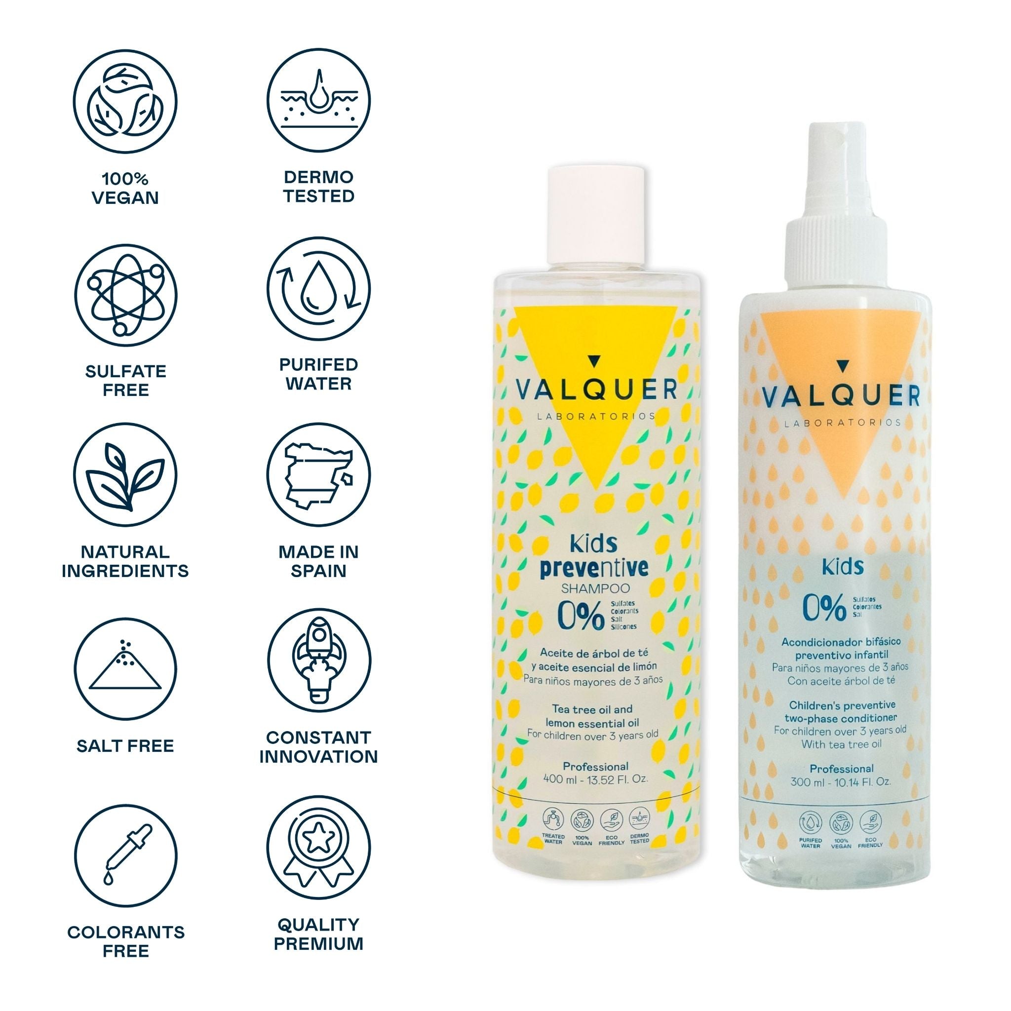 Pack champú y acondicionador bifásico preventivo infantil - 700 ml