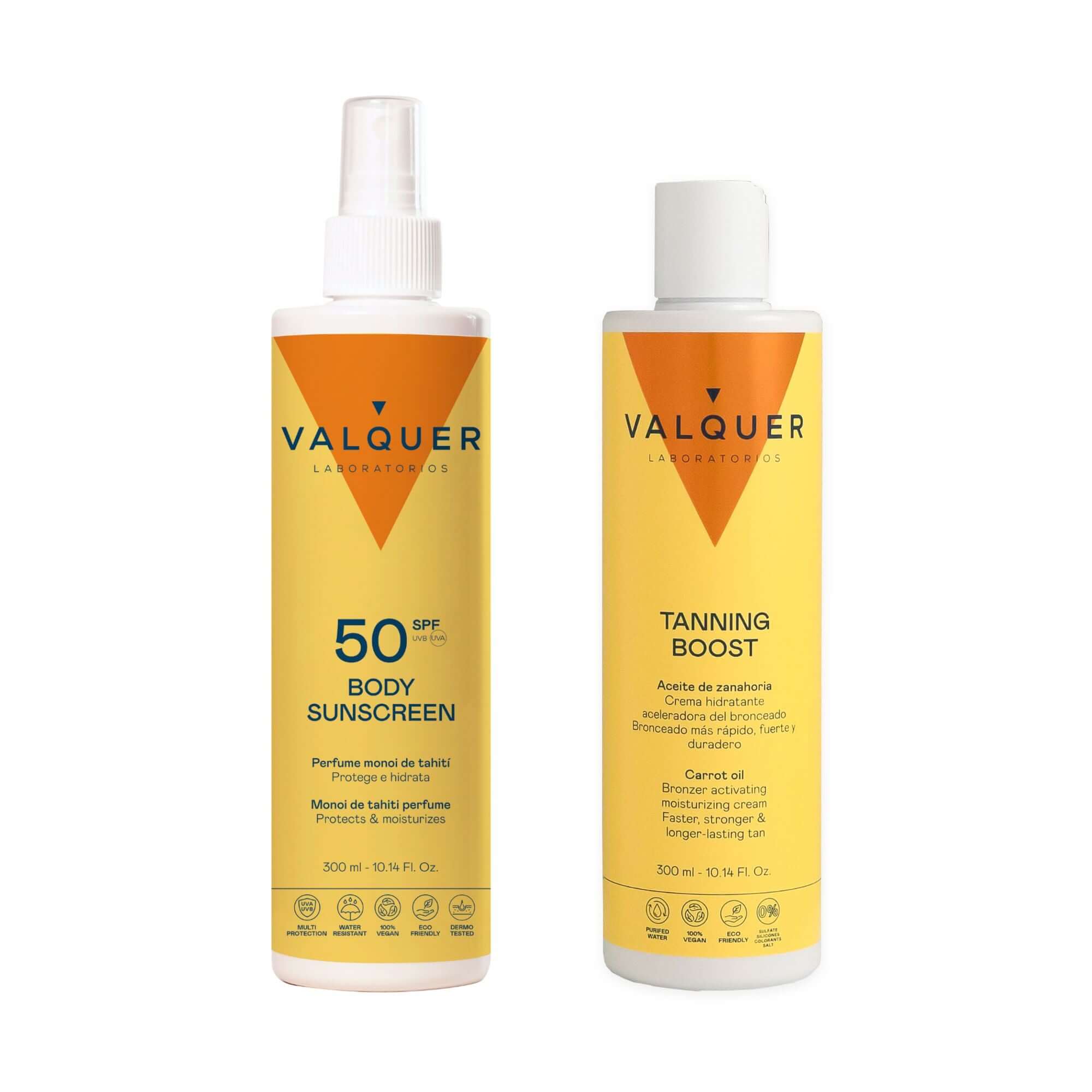 Pack Solar Corporal SPF 50 y Crema Hidratante Aceleradora del Bronceado - 600 ml