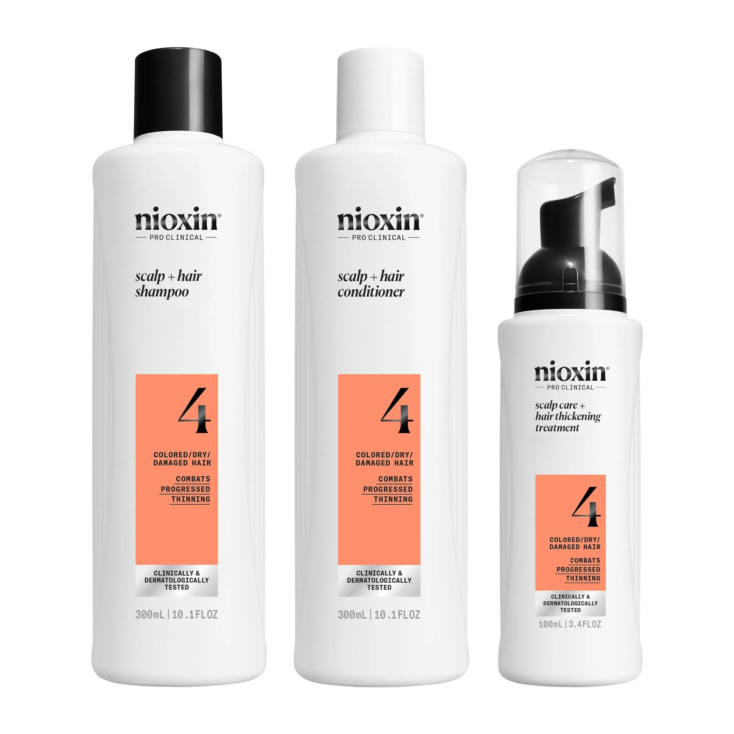 Nioxin pro clinical system #4 tratamiento para cabello teñido seco y debilitado