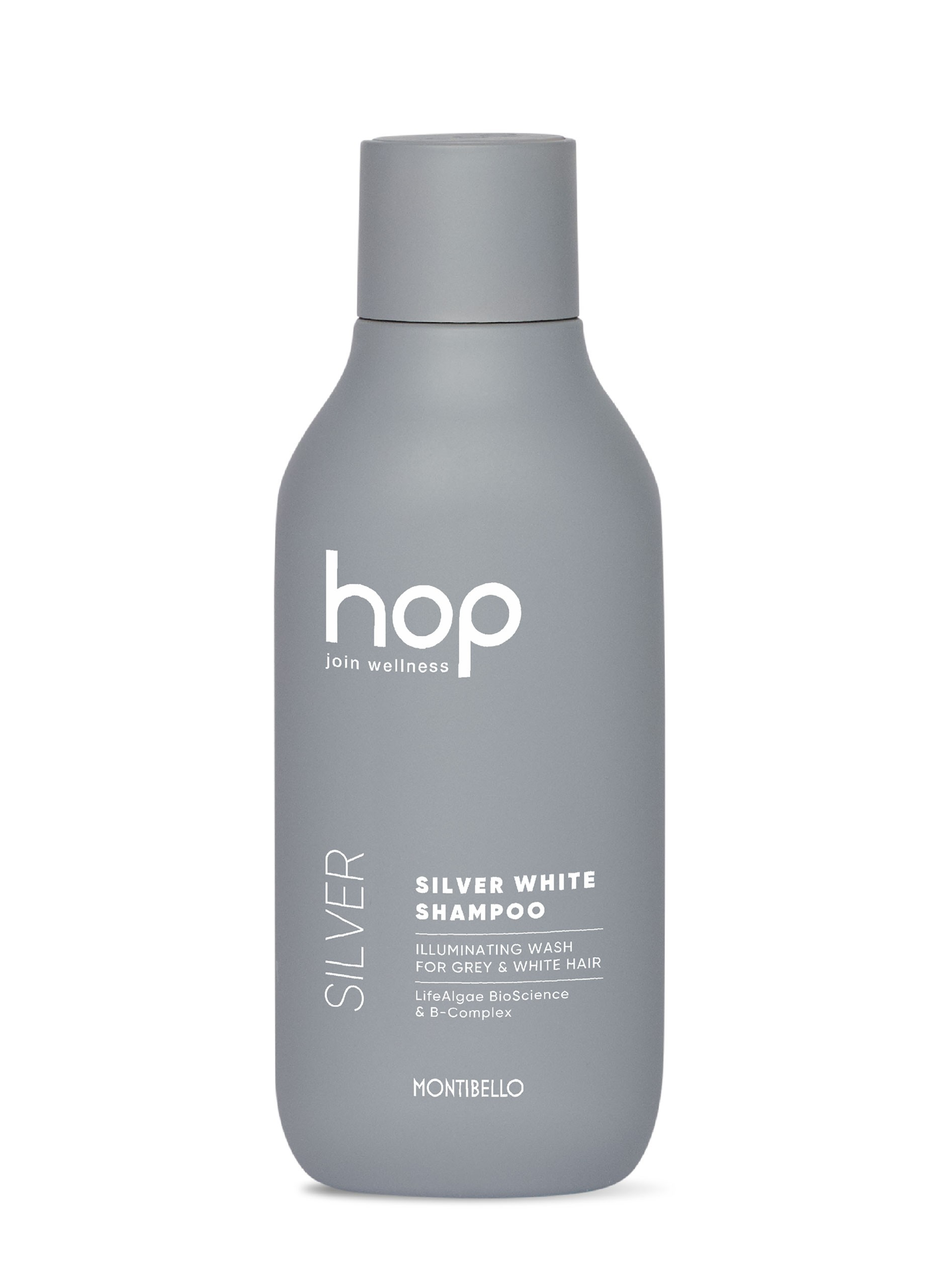 Montibello Hop Silver Champú iluminador para cabellos blancos o con canas