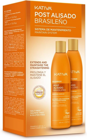 KATIVA post alisado brasileño sistema de mantenimiento Champú+Acondicionador 255ml