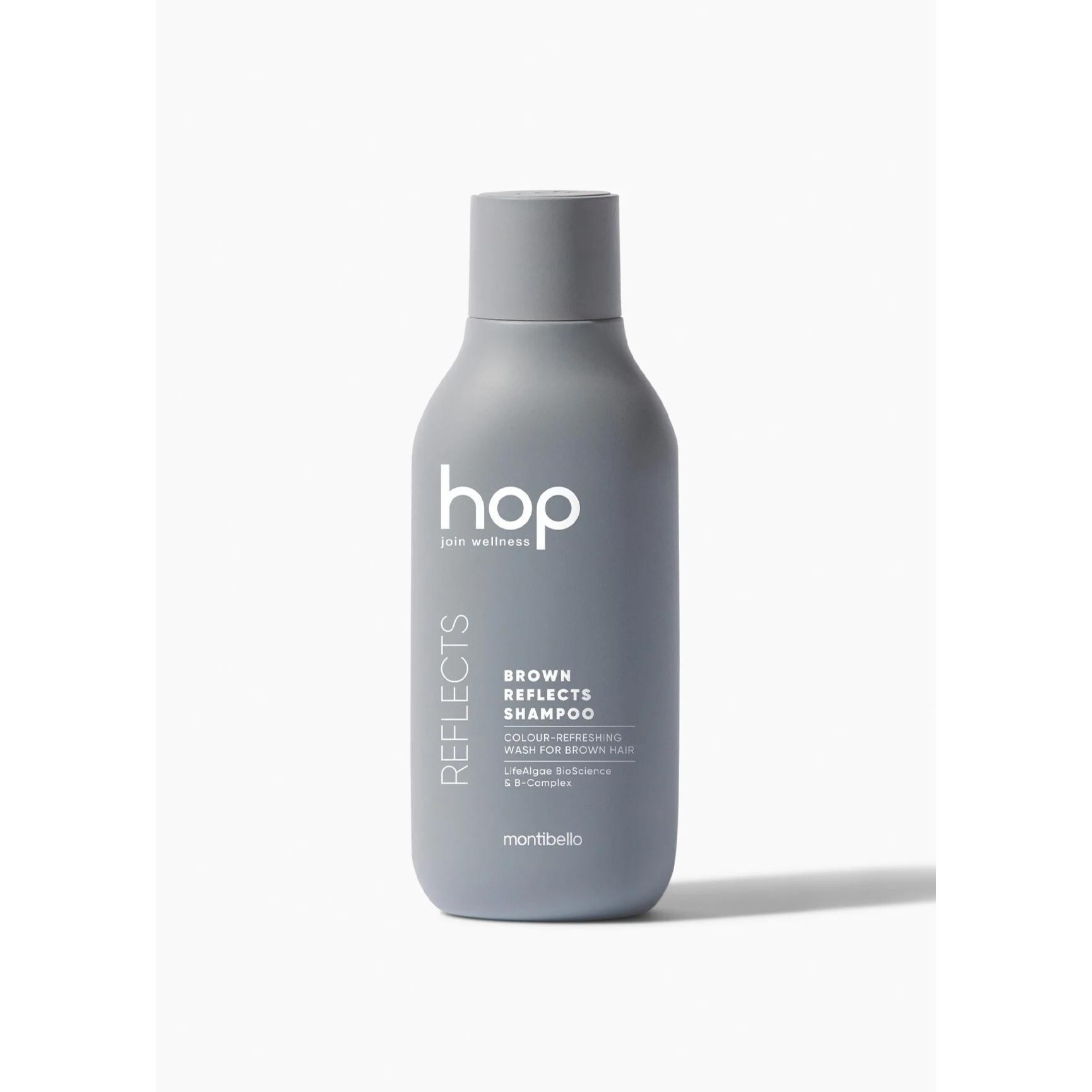 Montibello hop join wellness rleflects brown champú refrescante del color 300ml
