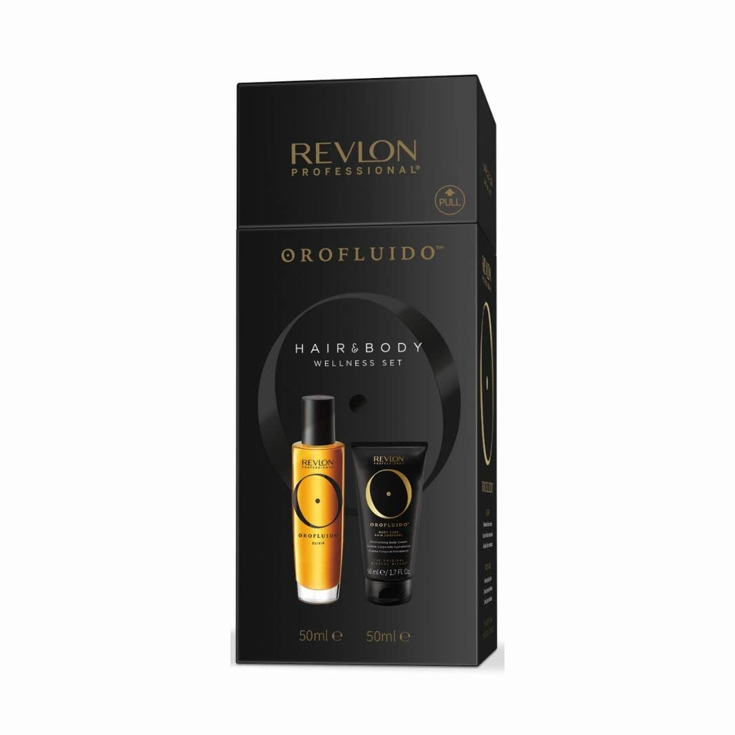 revlon professional orofluido hair & body set suavizante 2x50ml