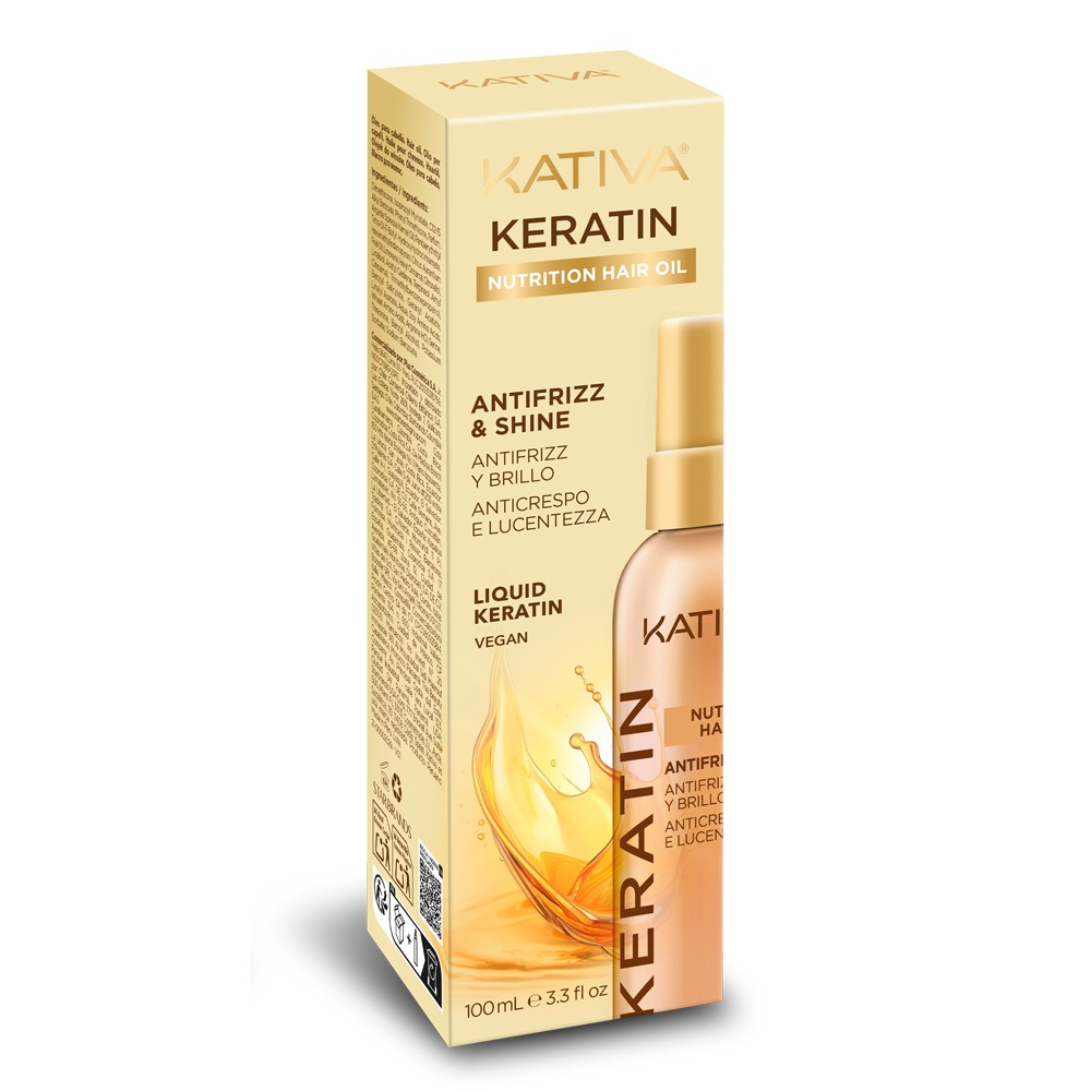 kativa keratin nutrition hair oil aceite capilar anti-frizz 100ml