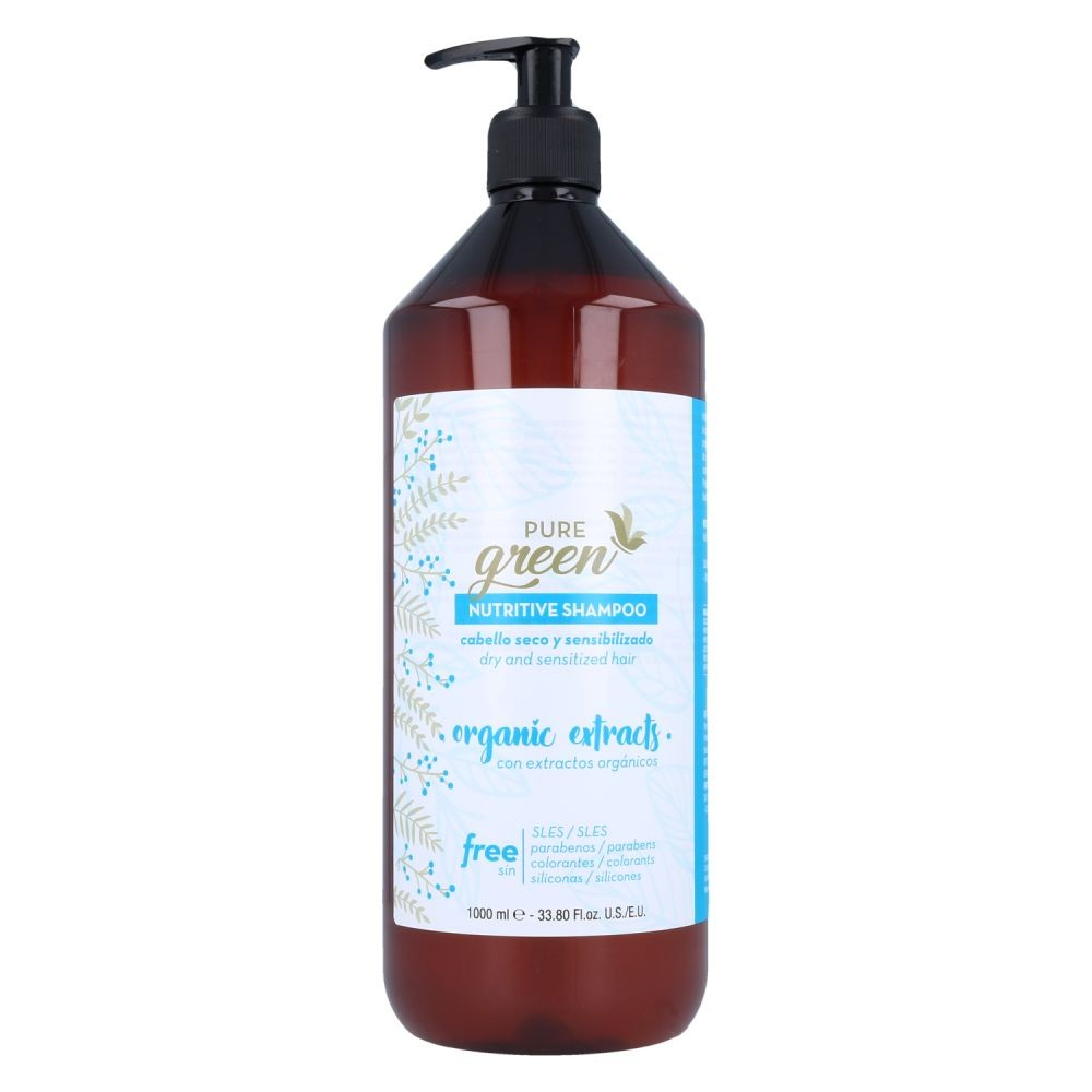 Pure green champú nutritivo cabello seco y sensible 1000ml