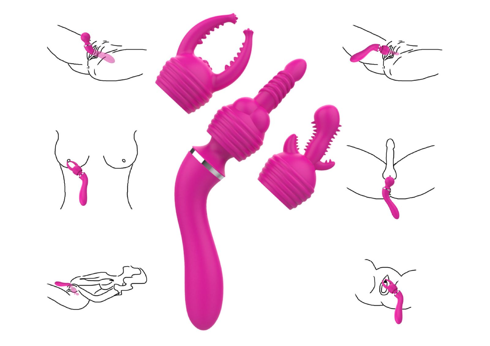 vibrador para multi juego rosa