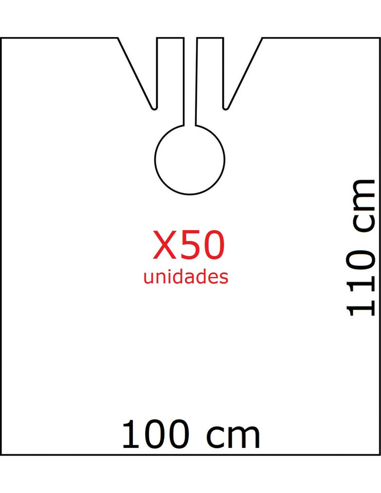 Paquete de capas desechables 50 unidades 100x110