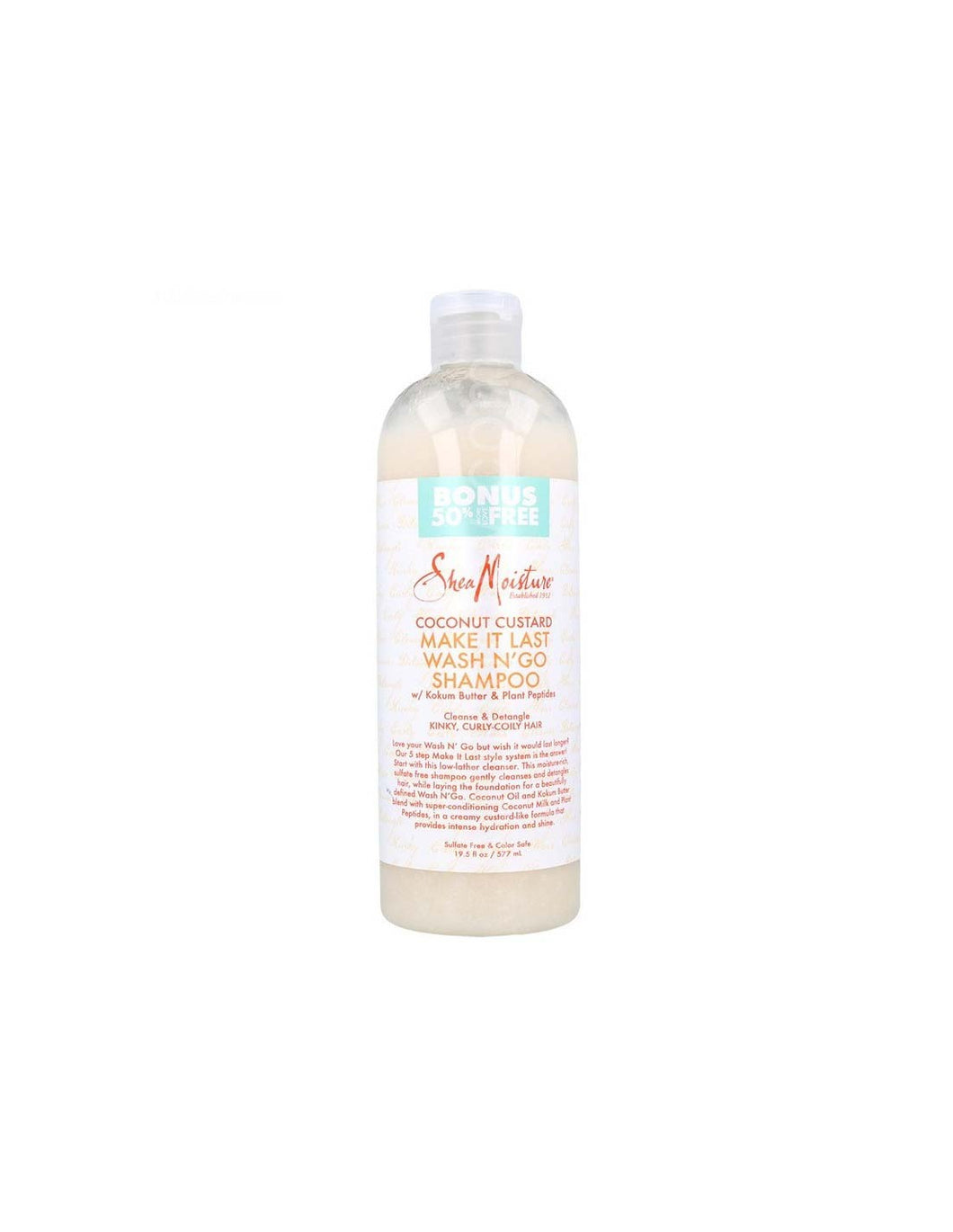 Shea Moisture Coconut Custard Wash N´GO Champú 577 ml - peluofertas